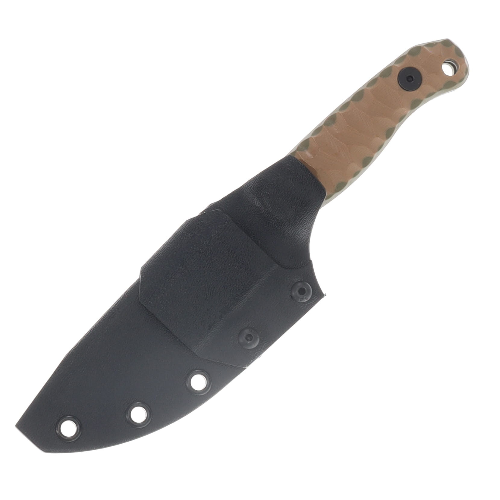 Half Face Blades Skinner Jr Fixed Blade Midnight Bronze Cerakote/Textured Grip Coyote and OD Green G-10 HFSKINJRCOYODMBCER View 4