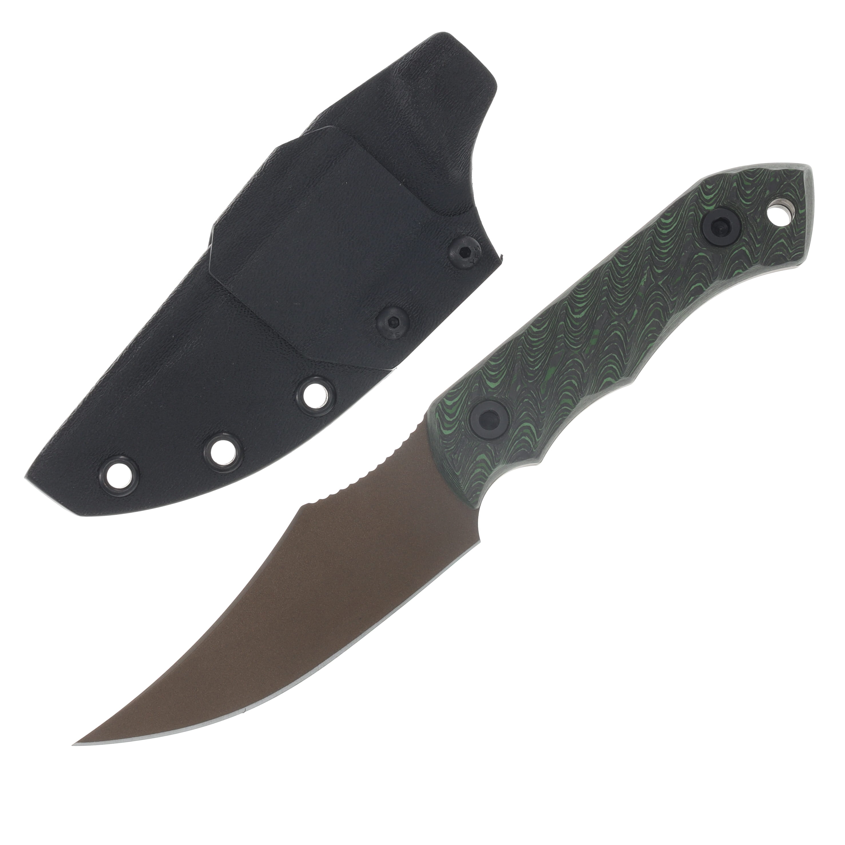 Half Face Blades Red Cloud Fixed Blade Midnight Bronze Cerakote S45VN/Jungle Wear FatCarbon HFREDCLOUDJWMIDBZCER View 1
