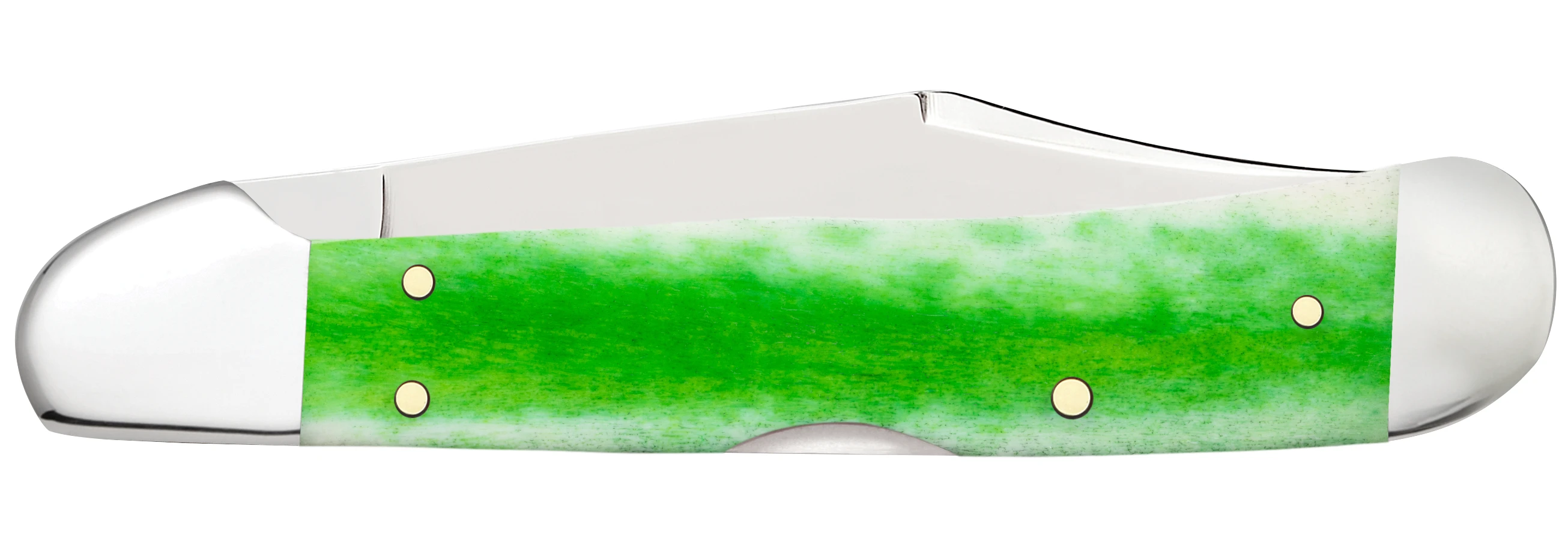 Case XX Smooth Bright Green Bone John Deere CopperLock CA15802 View 2