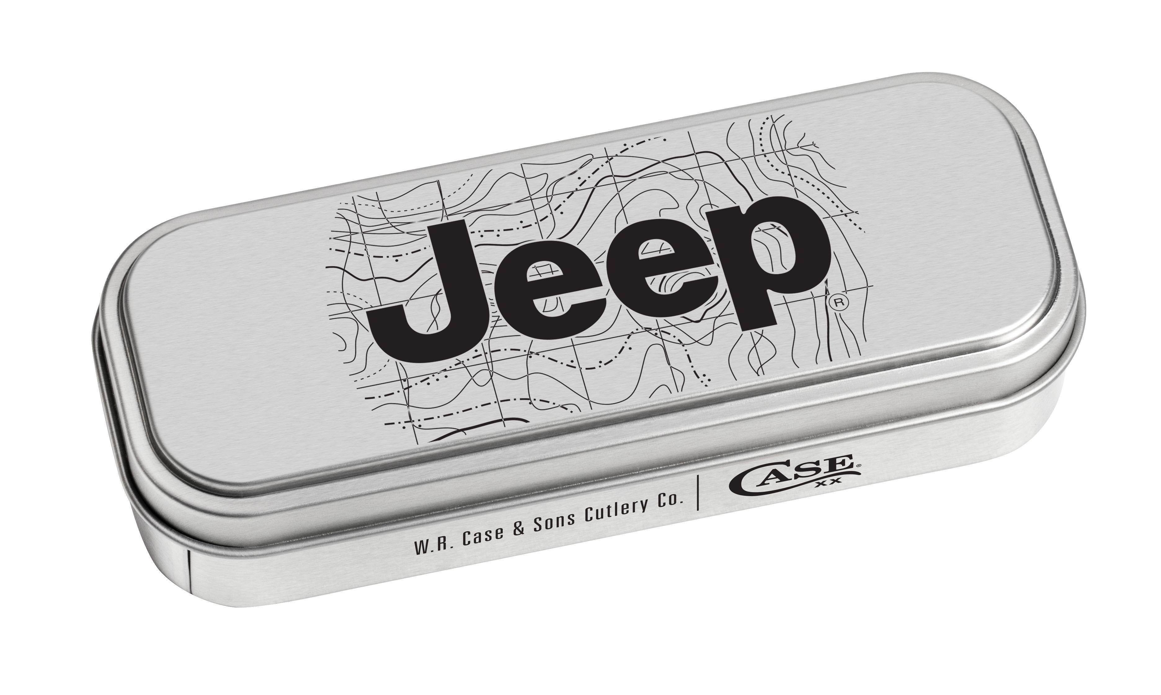 Case XX Smooth Olive Green Bone Jeep Trapper Gift Tin Set CA27022 View 3