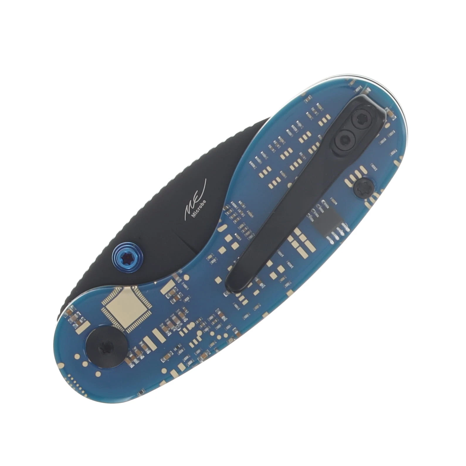 Kizer Microbe Folding Knife PCB Circuit Board and Resin Handle Black PVD CPM Rex45 KI2742BDA2 View 6