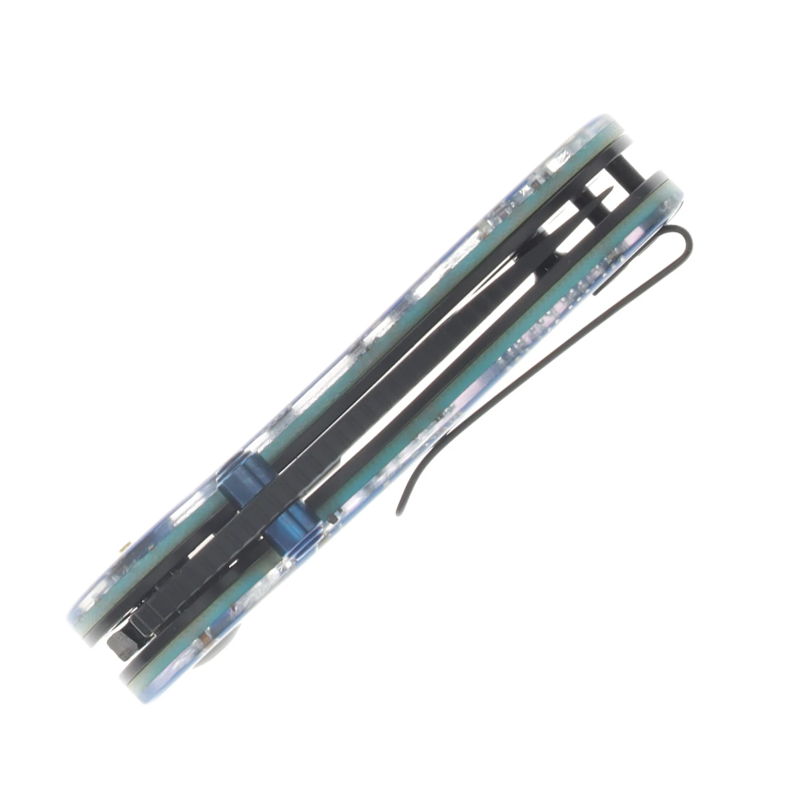 Kizer Microbe Folding Knife PCB Circuit Board and Resin Handle Black PVD CPM Rex45 KI2742BDA2 View 7