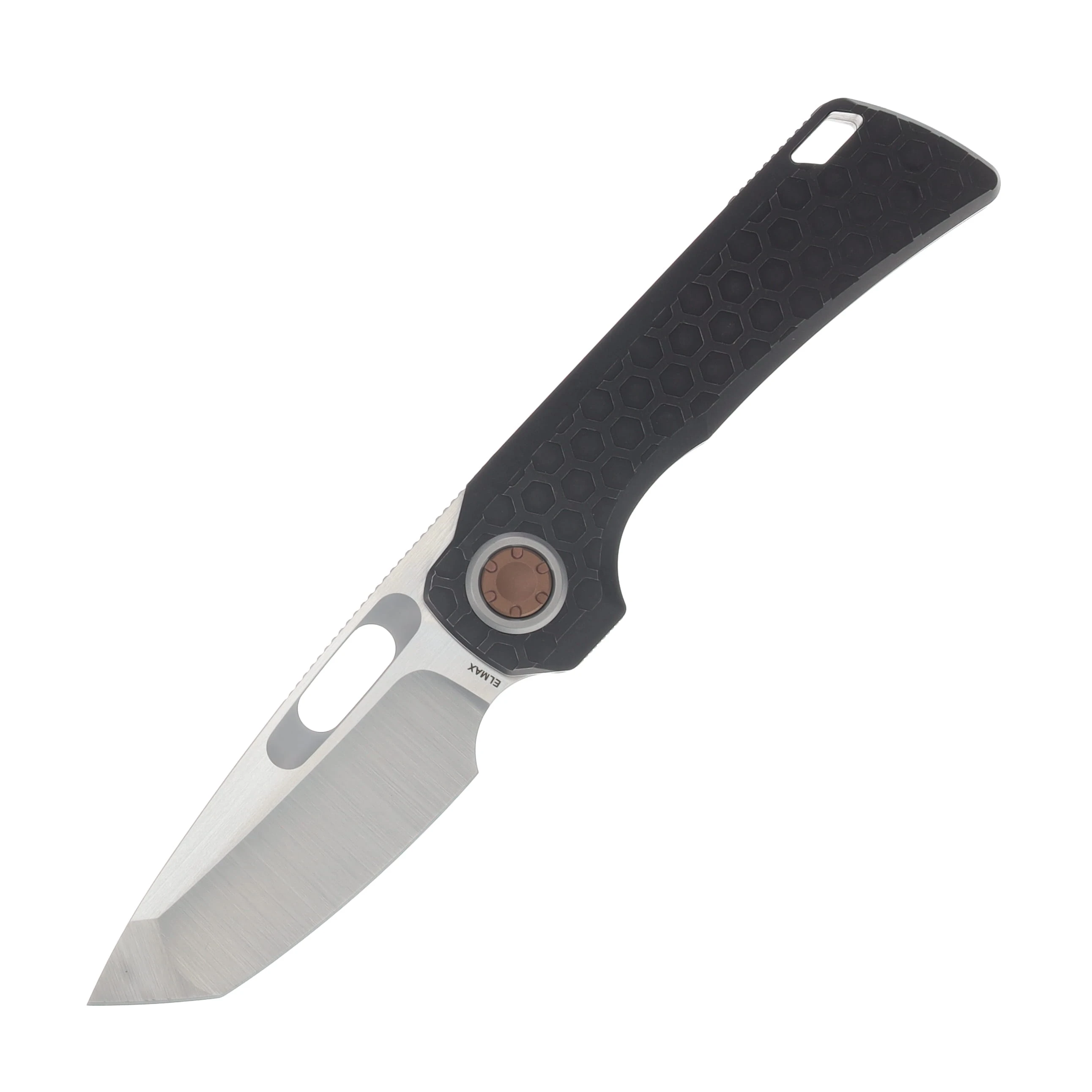 Vosteed Nymble Folder Elmax Hand Belt Satin Bead Blast Blade Black Titanium Handle A4701 View 1