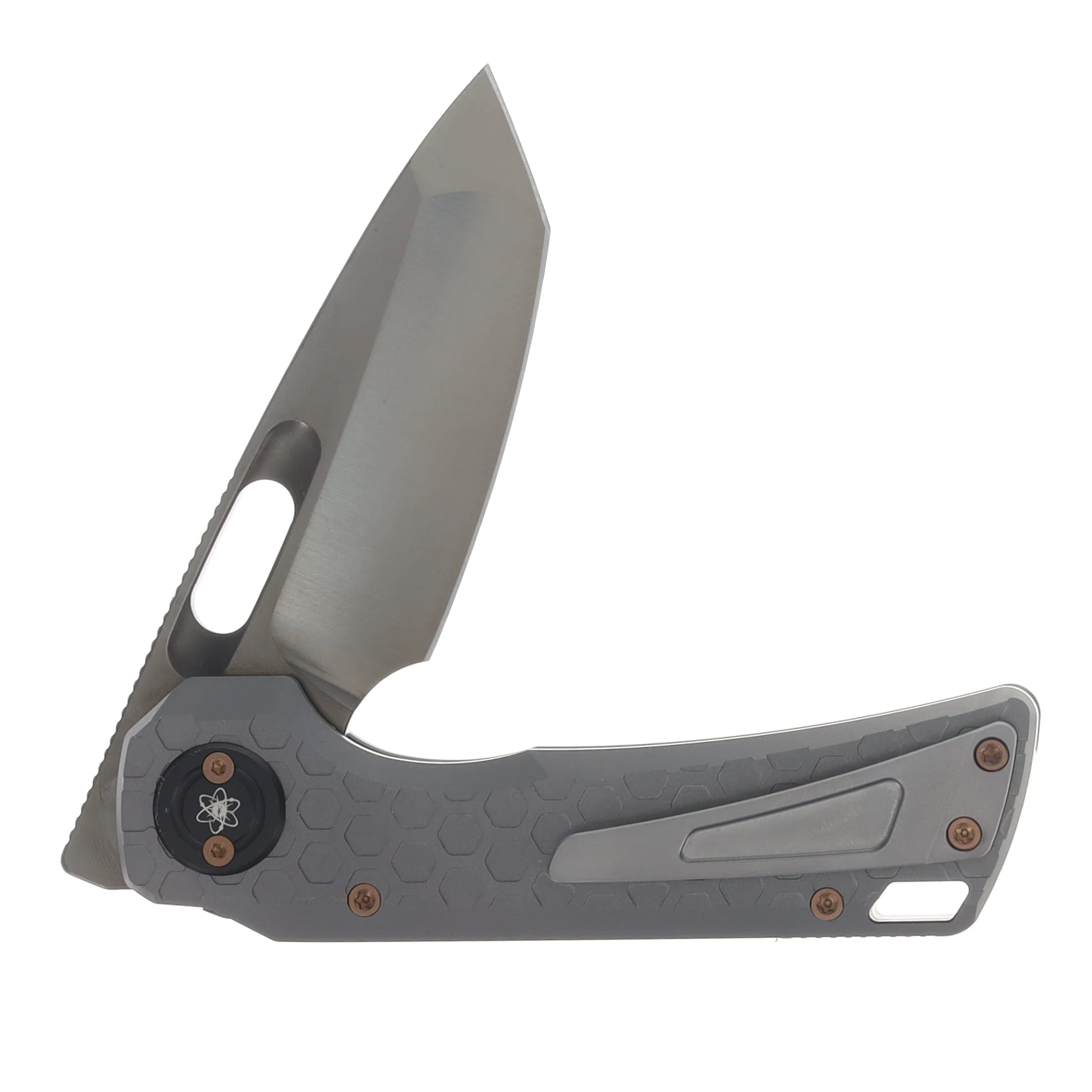 Vosteed Nymble Folder Elmax Obsidian DLC Blade Dim Gray Titanium Handle A4705 View 4