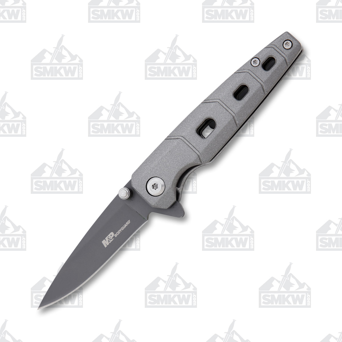 Smith & Wesson M&P Bodyguard Folding Knife Gray 2.6in Plain Drop Point 1100068 View 2