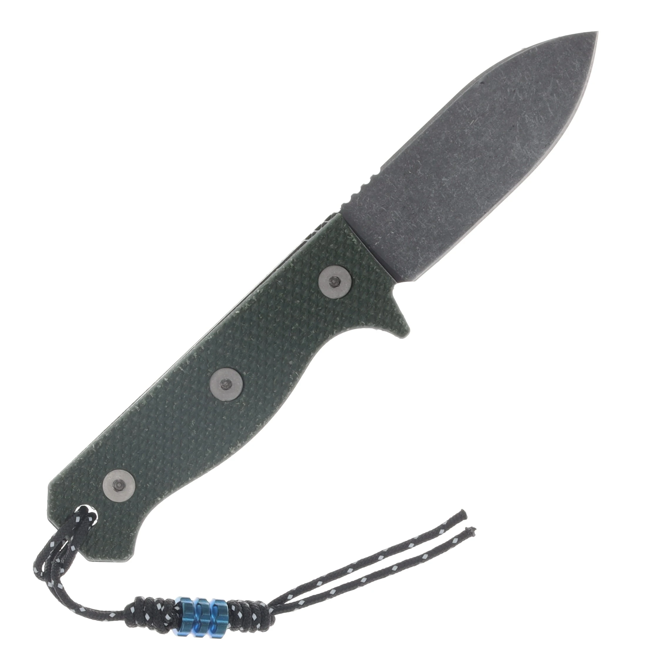 Maratac Compact R4A Slim Fixed Blade Knife Green Micarta Black SW D2 MAR119 View 4
