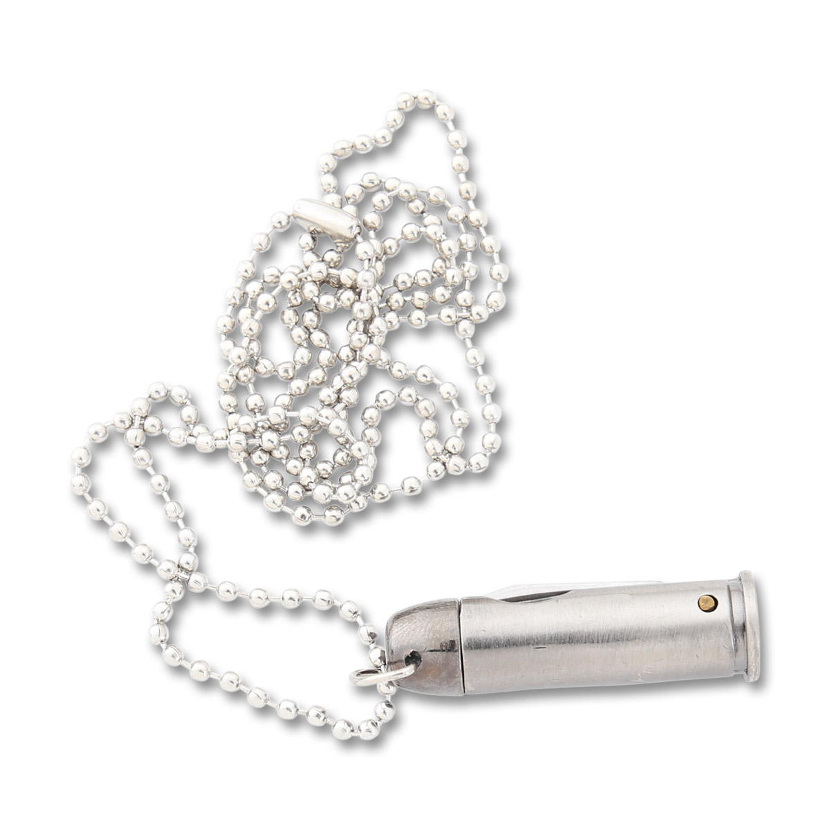 44 Caliber Bullet Knife Necklace Silver NTYC8989SL View 2