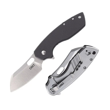 CRKT Pilar Large Folding Knife 2.67 Inch Plain Satin Sheepsfoot CR5315G View 1
