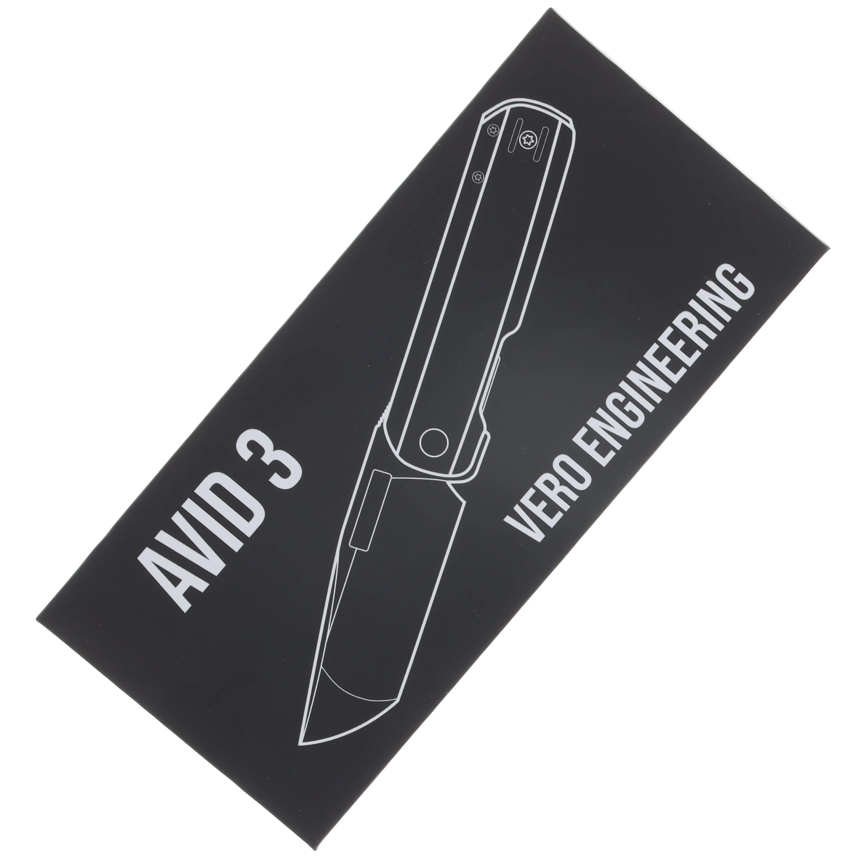 Vero Engineering Avid 3 Folding Knife Blackwash S45VN Marbled Carbon Fiber VAVID3BWMCF View 8