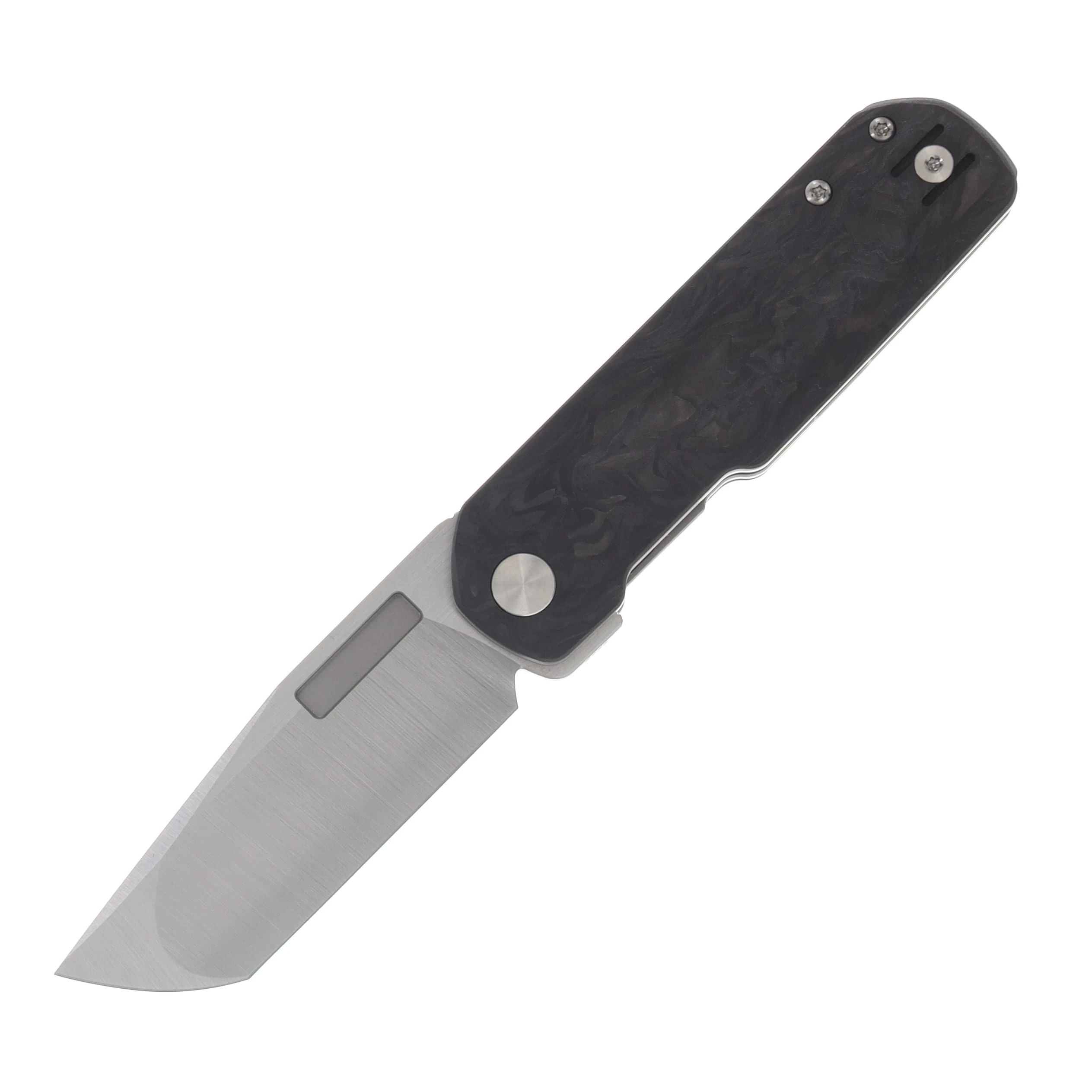 Vero Engineering Avid 3 Folding Knife Belt S45VN Marbled Carbon Fiber VAVID3BELTMCF View 1