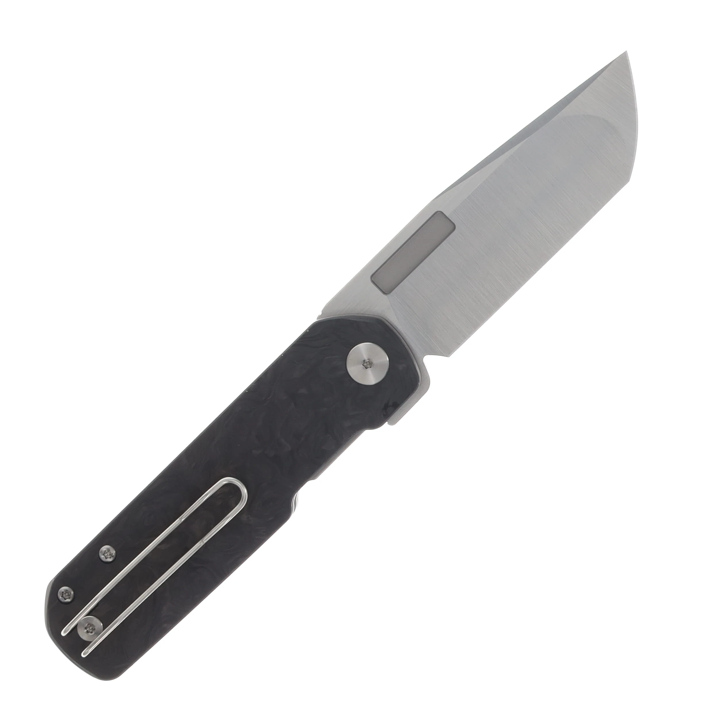 Vero Engineering Avid 3 Folding Knife Belt S45VN Marbled Carbon Fiber VAVID3BELTMCF View 2