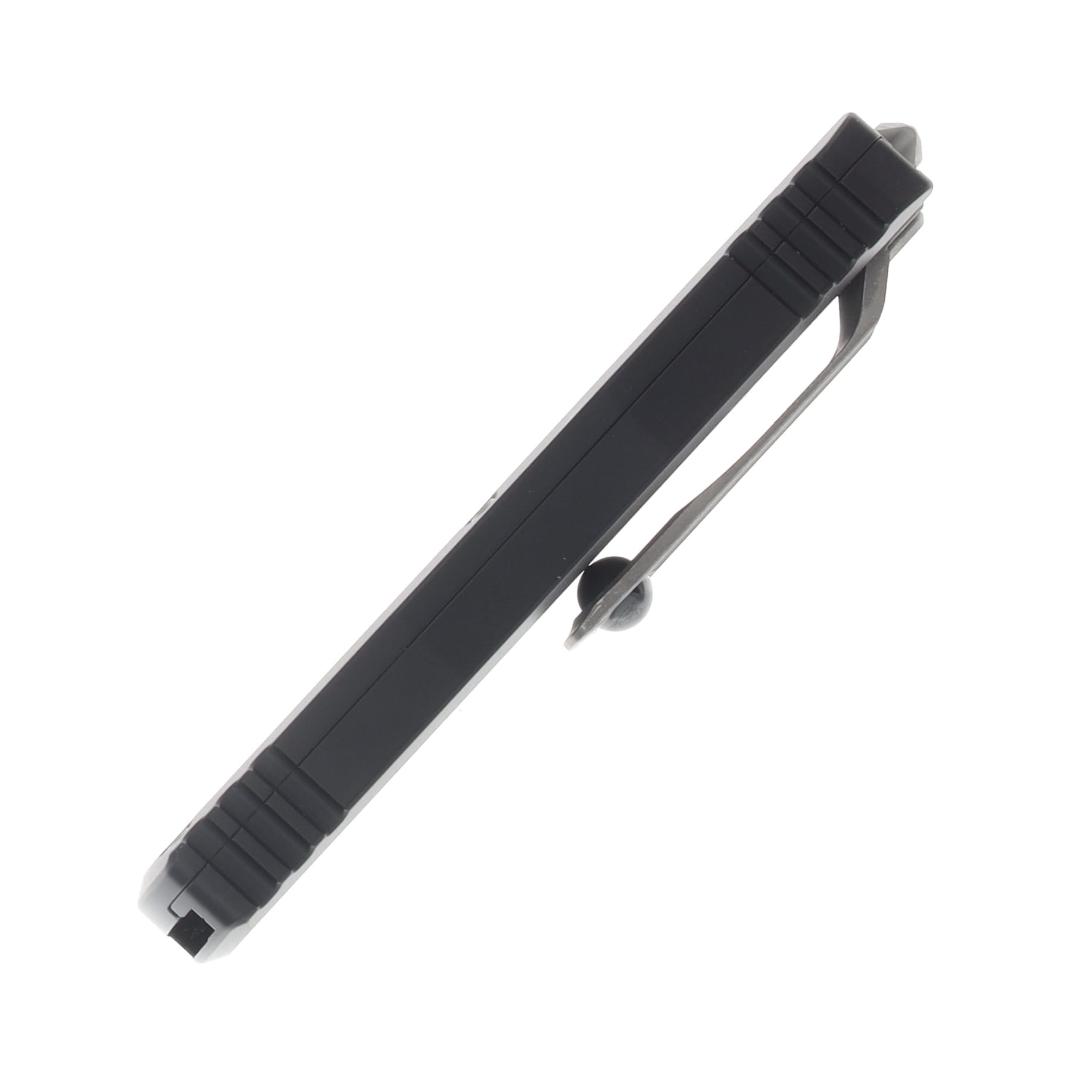 Microtech UTX-85 OTF AutomaticKn ife Full Serrated Apocalyptic T/E Black AUMT1233412AP View 6