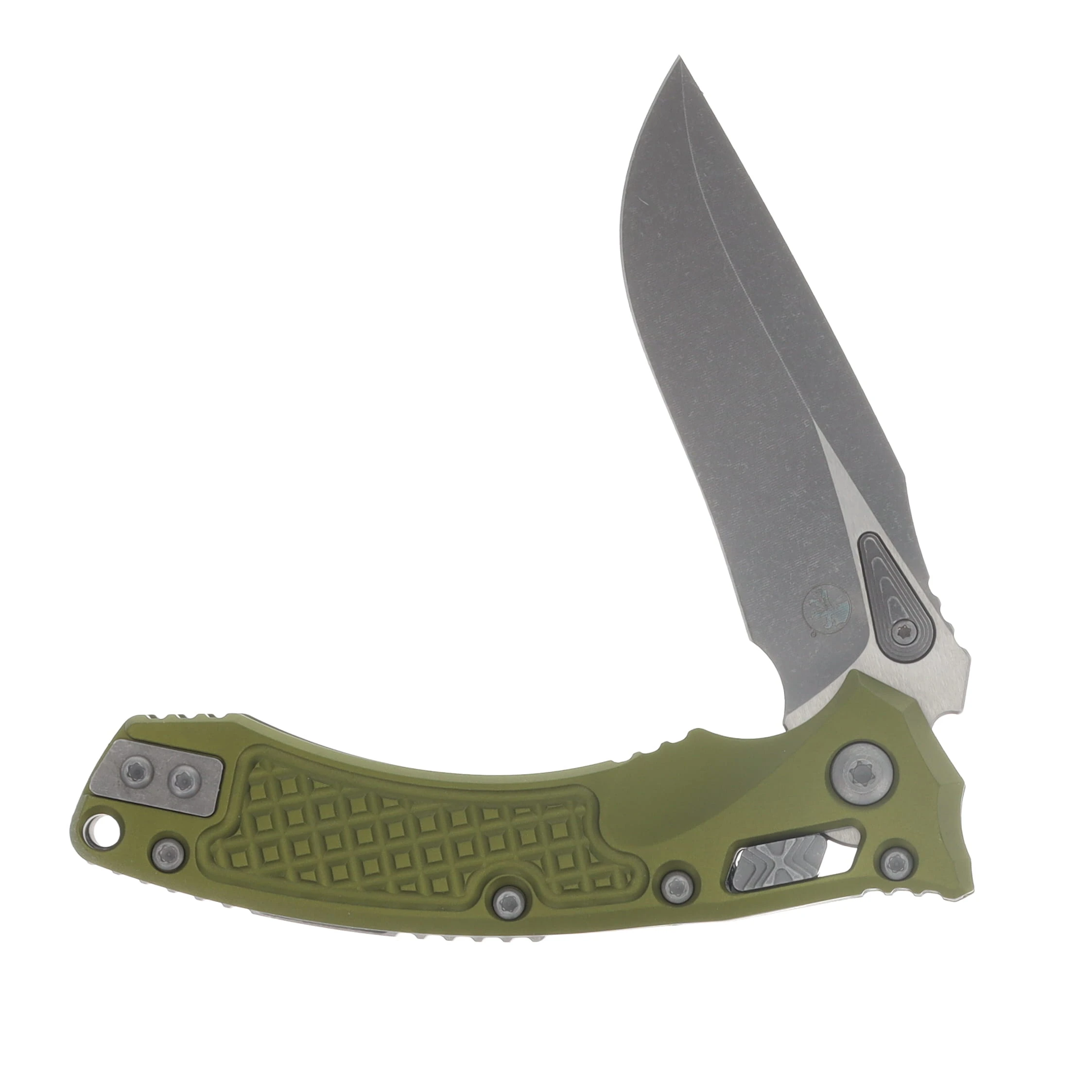 Microtech MSI Mini RAM-LOK Folding Knife Full Serrated Apocalyptic/Frag OD Green MT210M12APFROD View 3