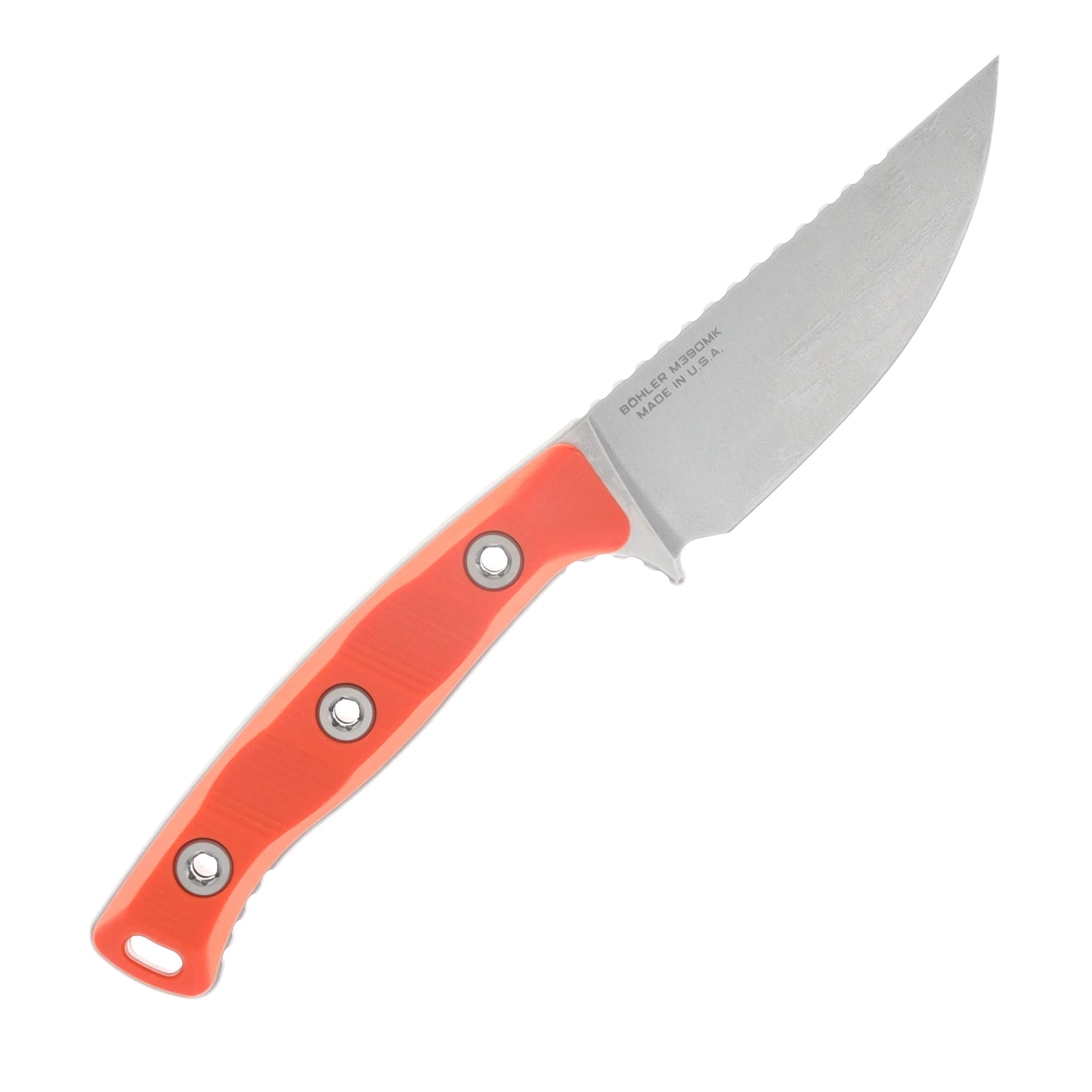Microtech Akris Fixed Blade Stonewash S/E Orange G-10 with Black Kydex Sheath MT9510EM5 View 4