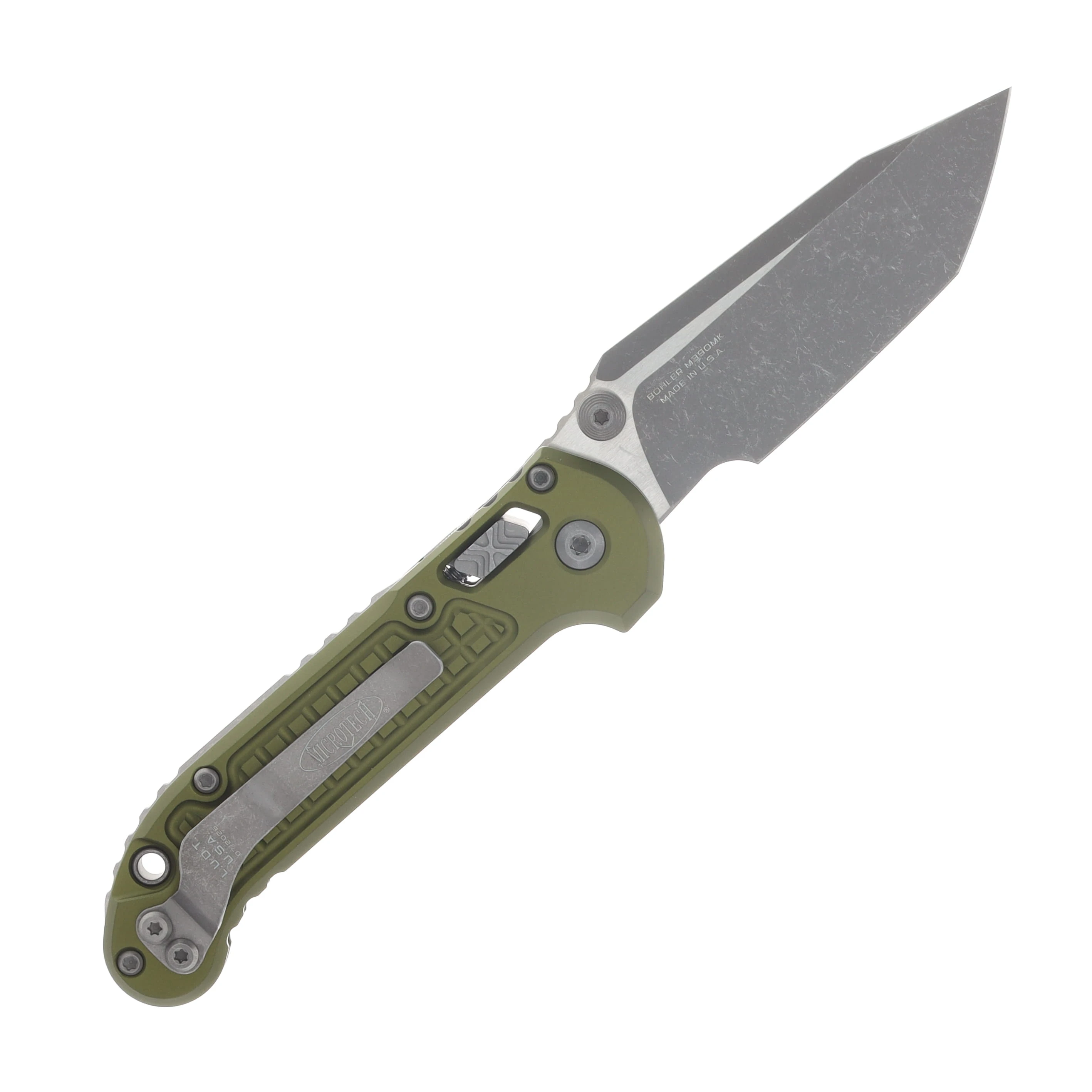 Microtech LUDT RAM-LOK Folding Knife Apocalyptic T/E Frag OD Green MT1136RL10APFROD View 2