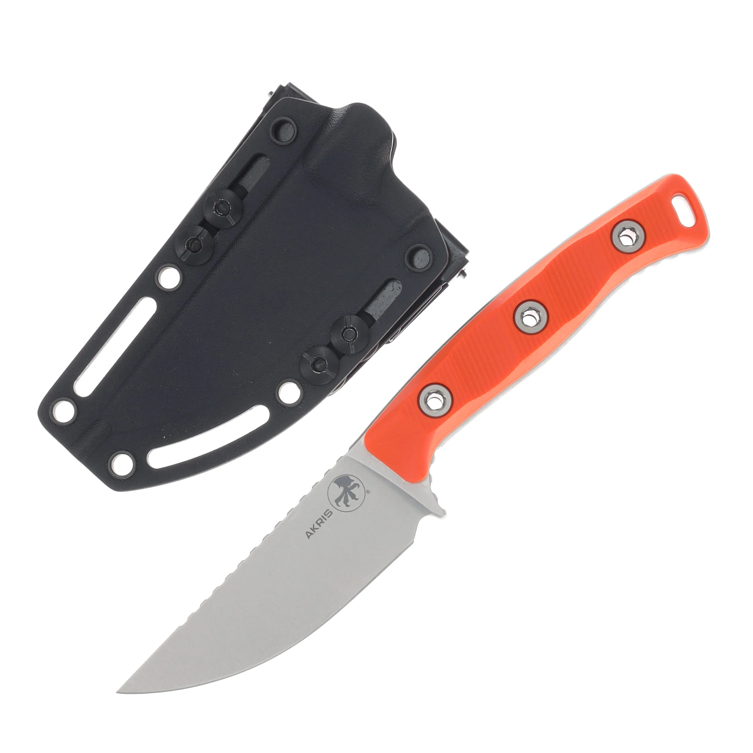 Microtech Akris Fixed Blade Stonewash S/E Black G-10 with Black Kydex Sheath MT9510BK5 View 1