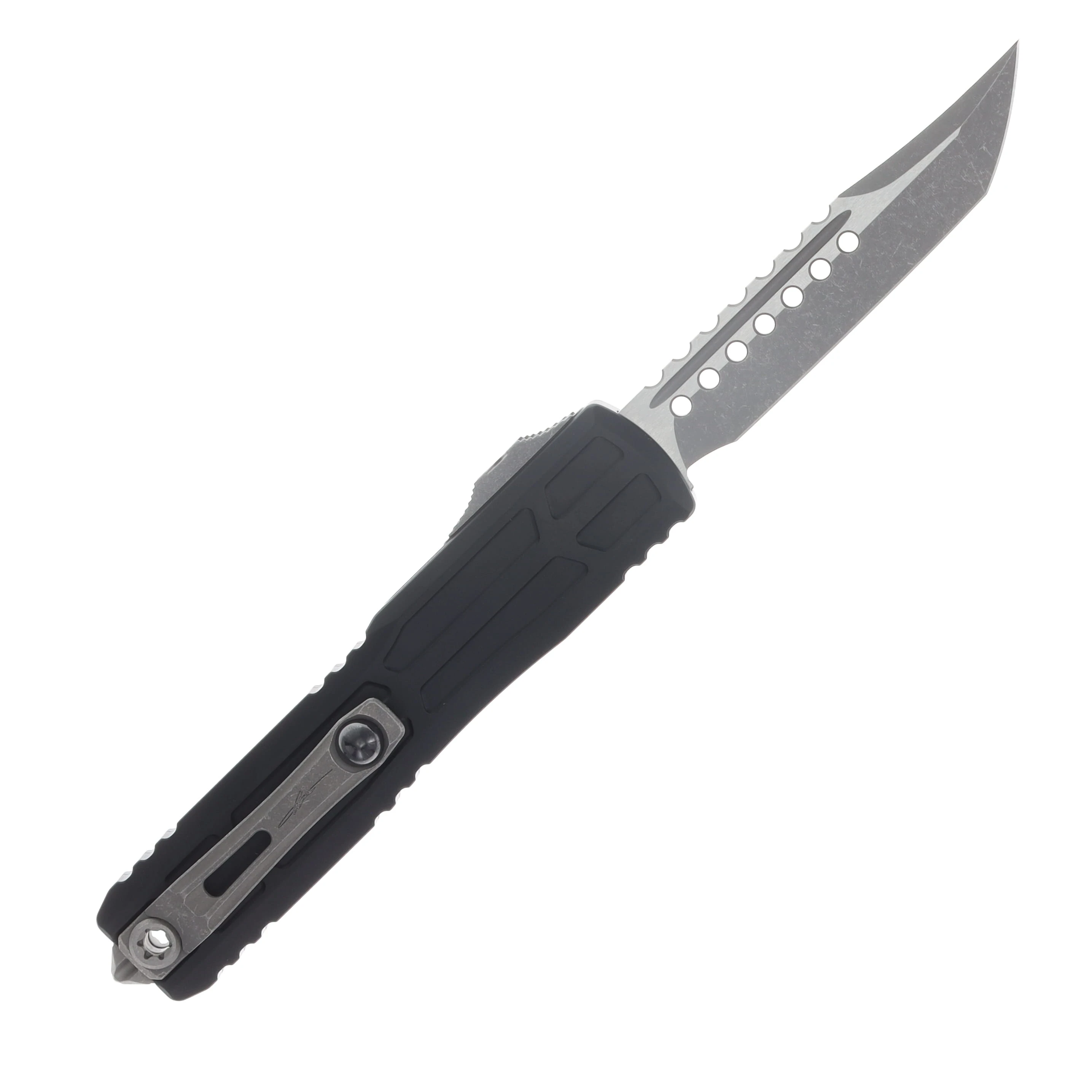 Microtech Signature Series Ultratech EX-ZBP Gen III Apocalyptic Hellhound/Black AUMT1119EX10APS View 3