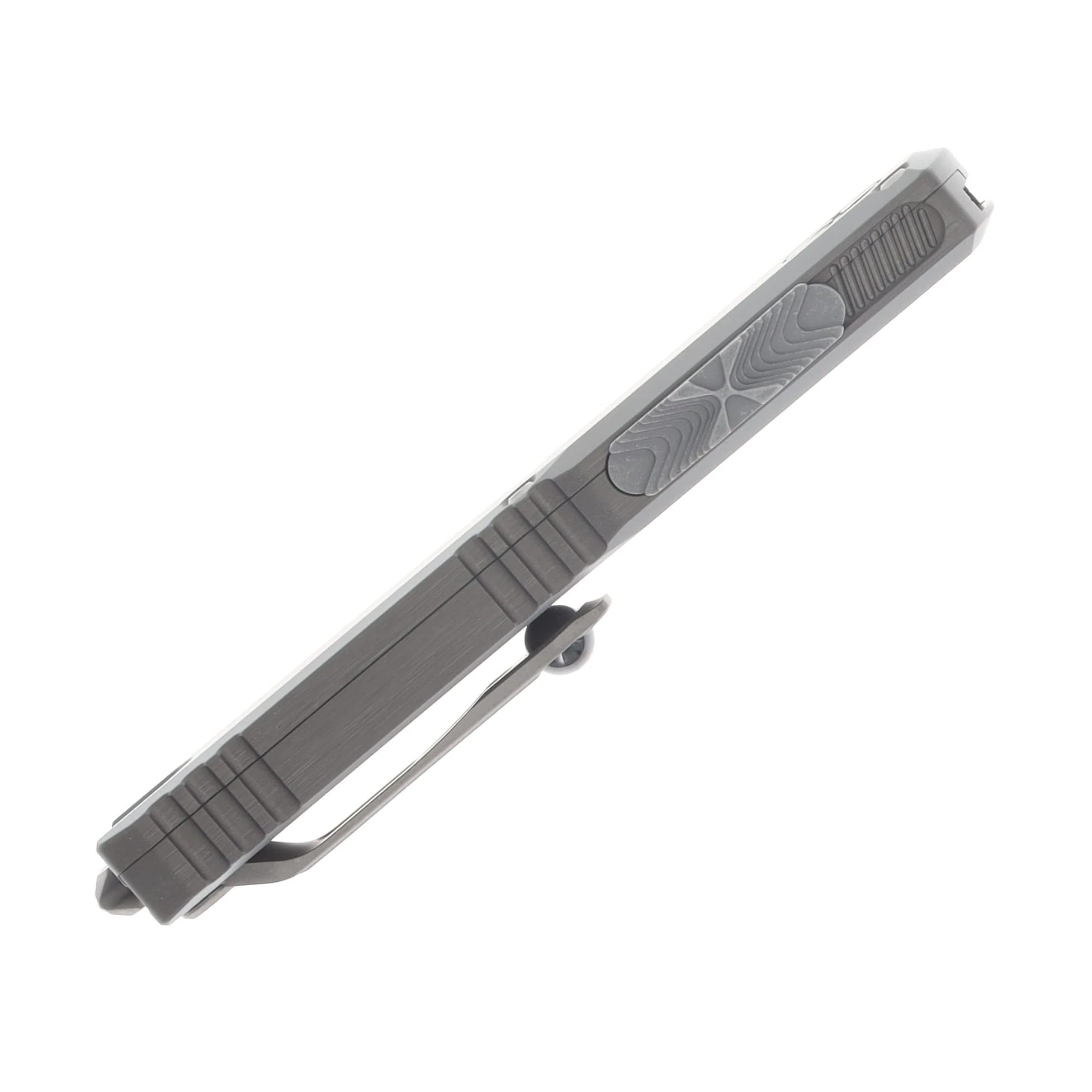 Microtech Ultratech Gen IV OTF Automatic Apocalyptic S/E Natural Clear Aluminum AUMT1121410APNC View 6
