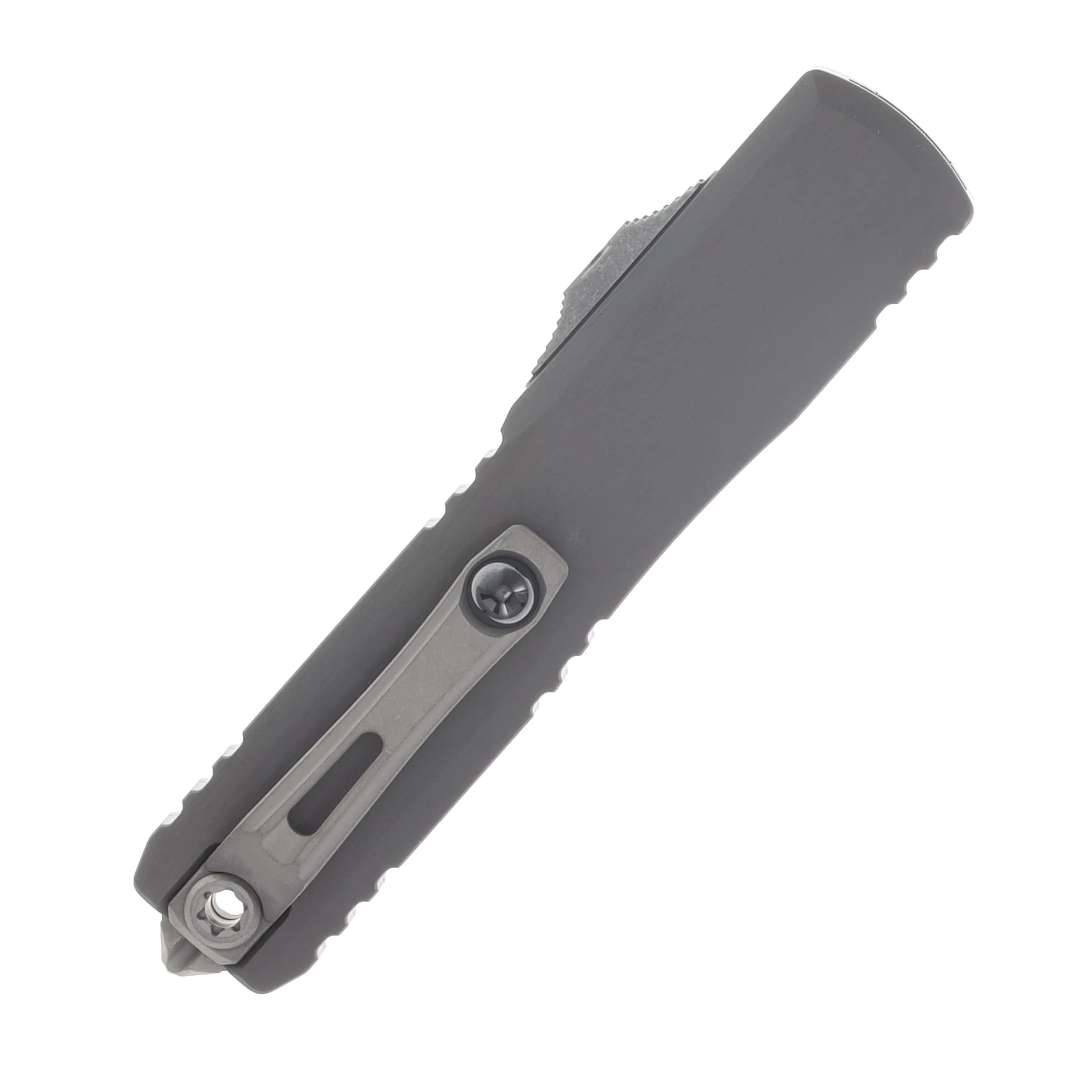 Microtech Ultratech Gen IV OTF Automatic Apocalyptic S/E Natural Clear Aluminum AUMT1121410APNC View 4