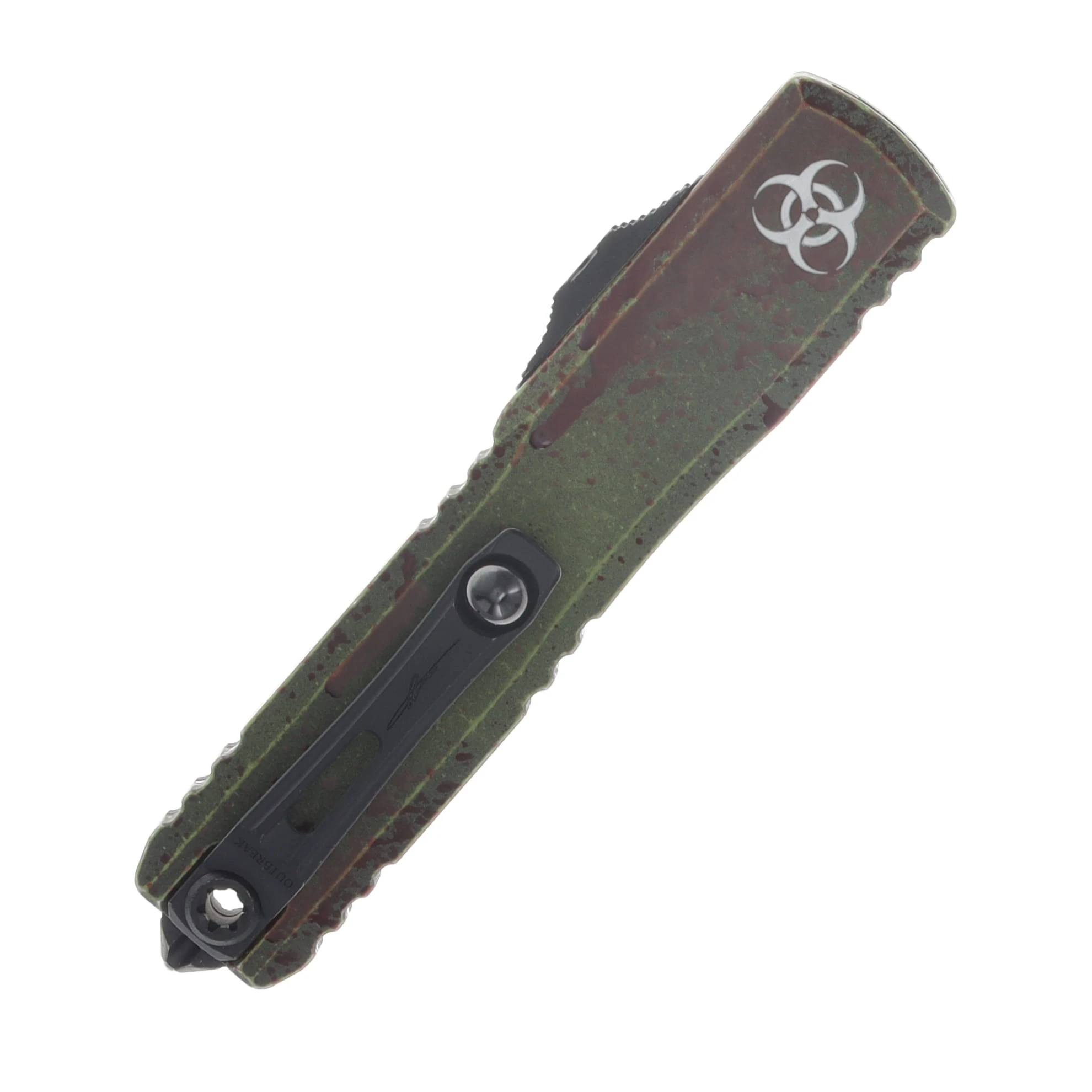 Microtech Ultratech Gen IV Signature Series OTF Automatic Partially Serrated Outbreak S/E AUMT112142OBDS View 4