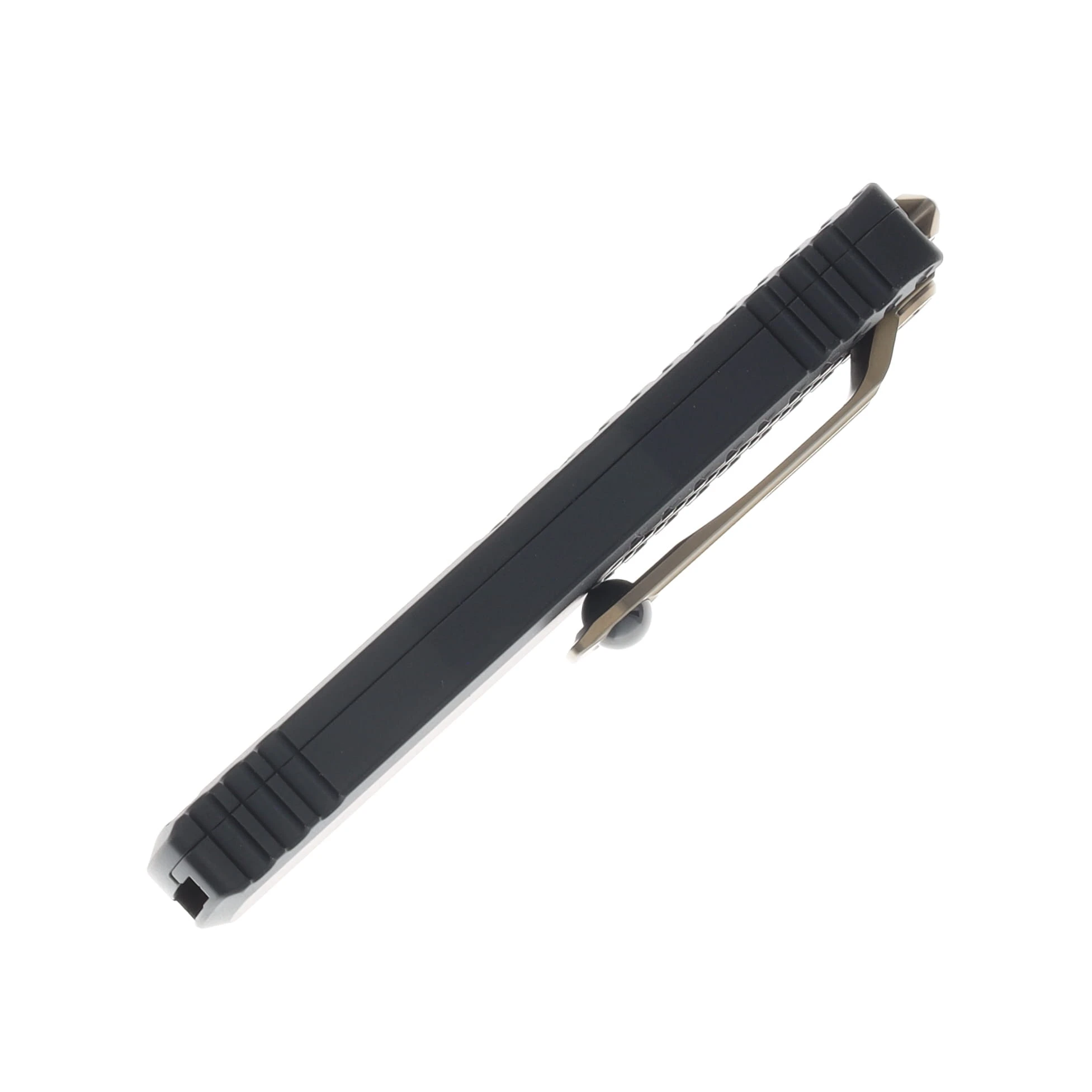 Microtech UTX-85 Gen IV OTF Automatic Jedi Master Green D/E Black Chassis Bronze Hardware AUMT123241JM View 6
