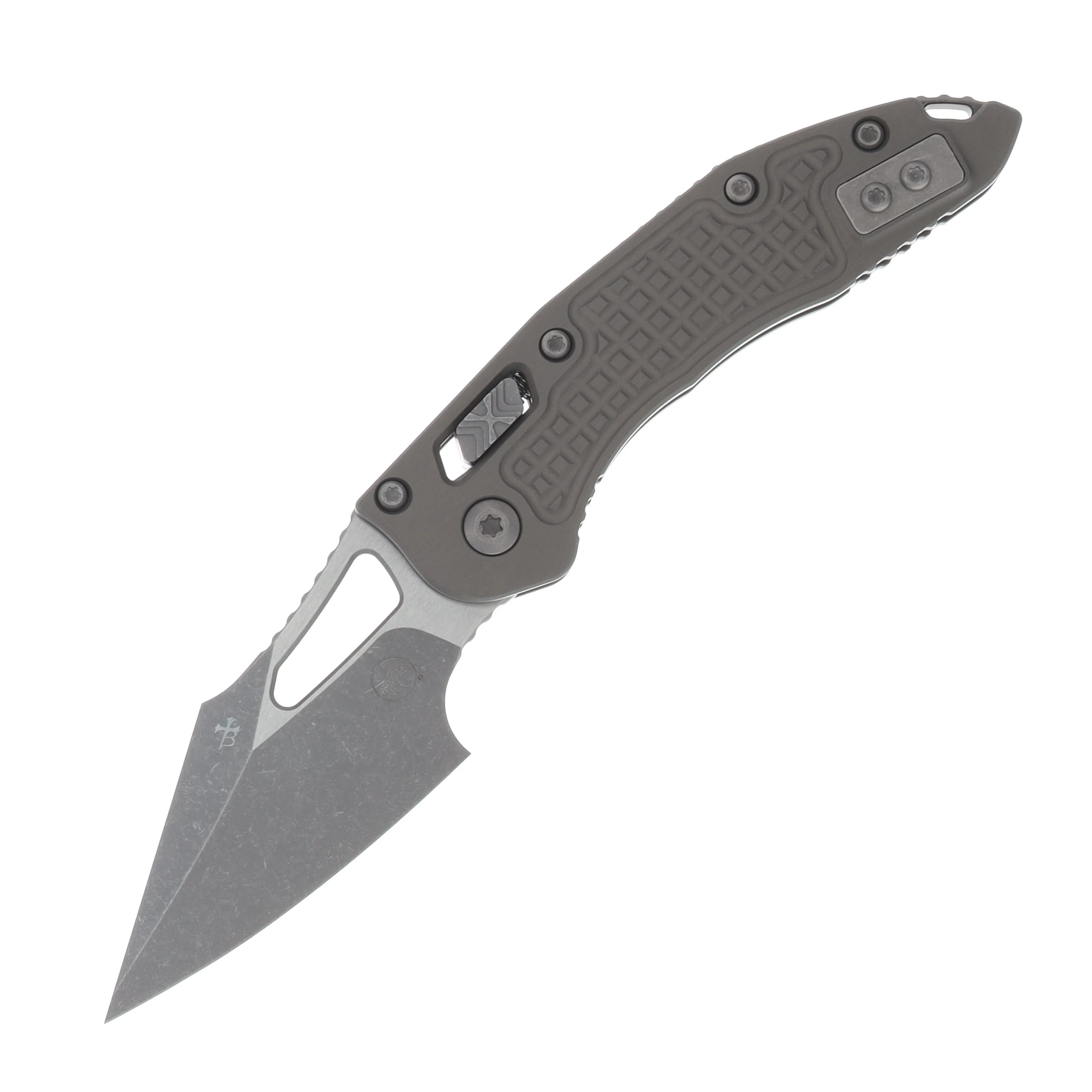 Microtech M-Stitch RAM-LOK Folding Knife Apocalyptic S/E Frag Natural Clear Aluminum MT169MRL10APFRNC View 1