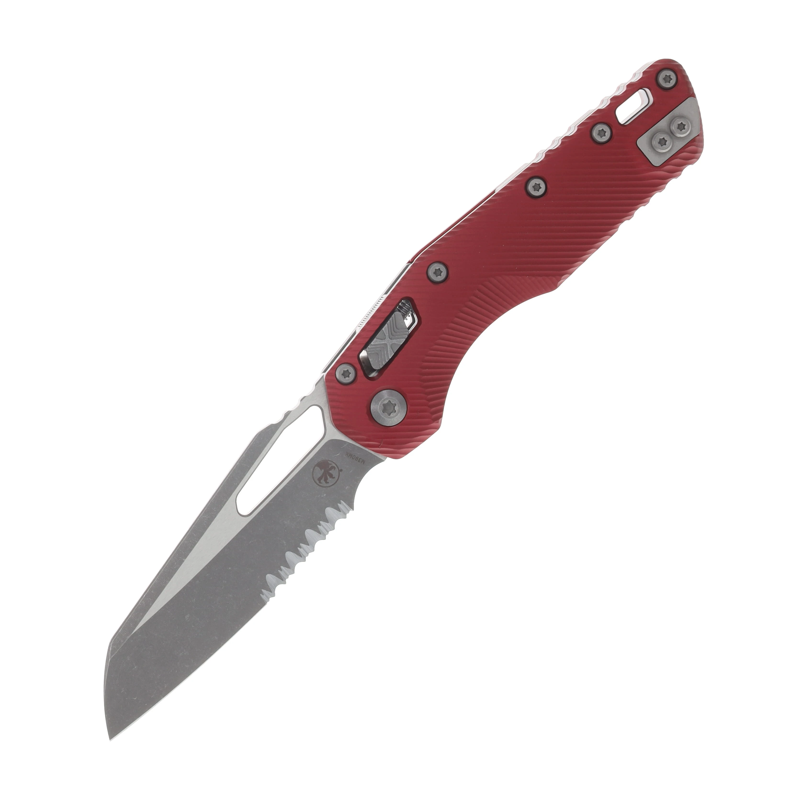 Microtech MSI RAM-LOK Folding Knife Partially Serrated Apocalyptic S/E Fluted Merlot MT21011APFLMR View 1
