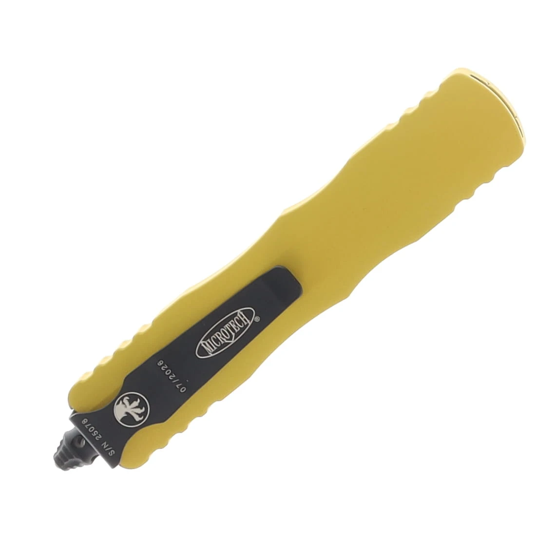 Microtech Dirac OTF Automatic Knife Black Dagger/Yellow AUMT2251YW View 4