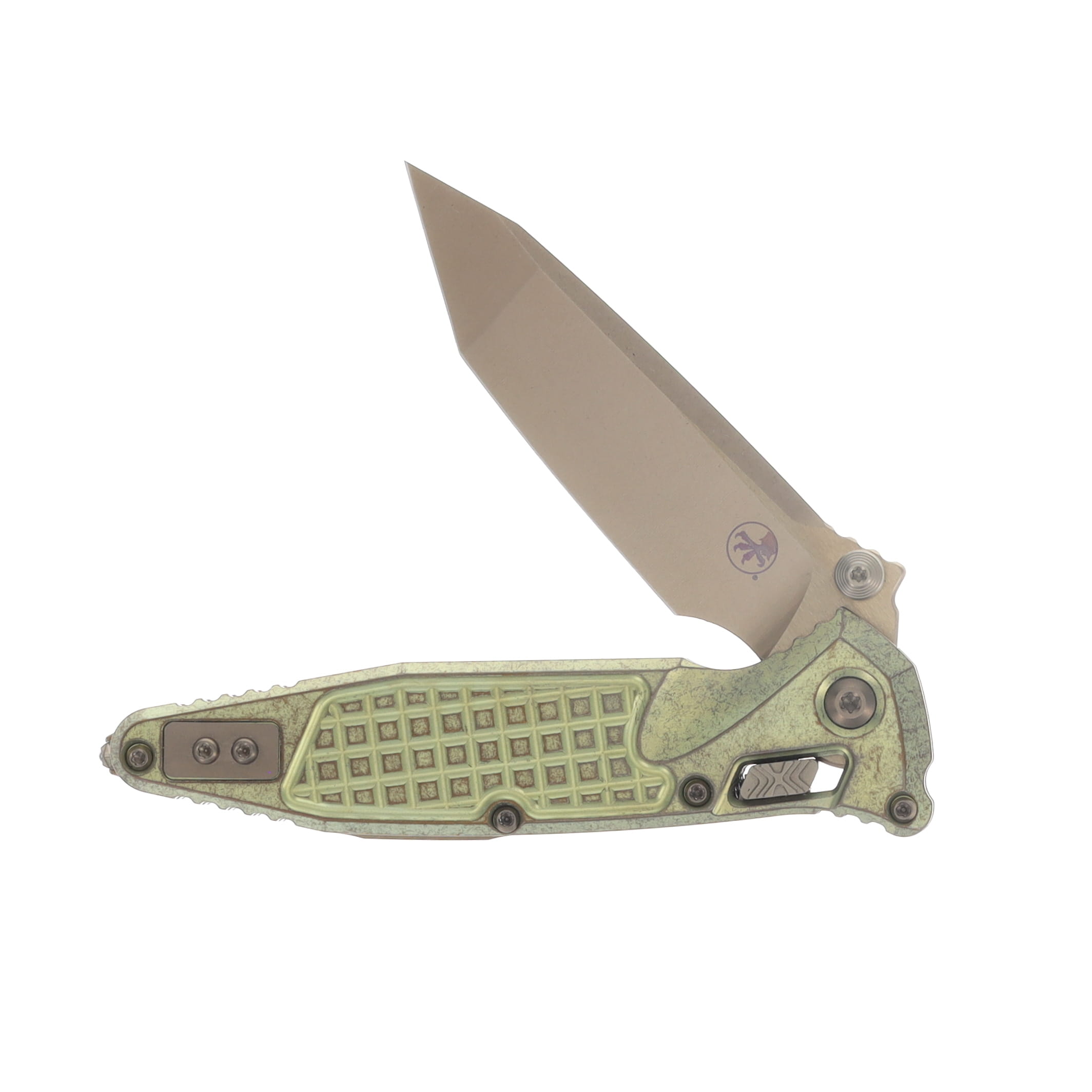 Marfione SOCOM RAM-LOK Folding Knife Bronze Stonewash T/E Antique Gold Frag Titanium with Bronze Titanium Accents MT161RL13FRMS2 View 3