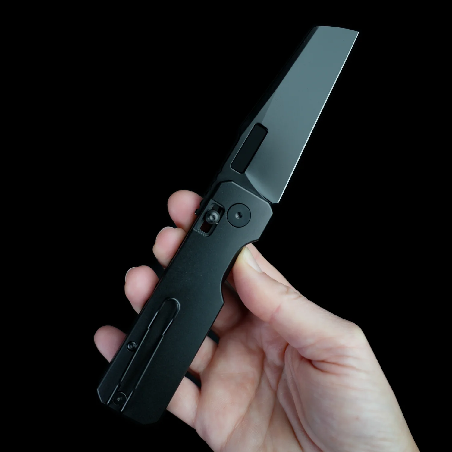 Vero Engineering Aura Talon Folding Knife Black 14C28N Black Aluminum VAUTALBKBK View 8