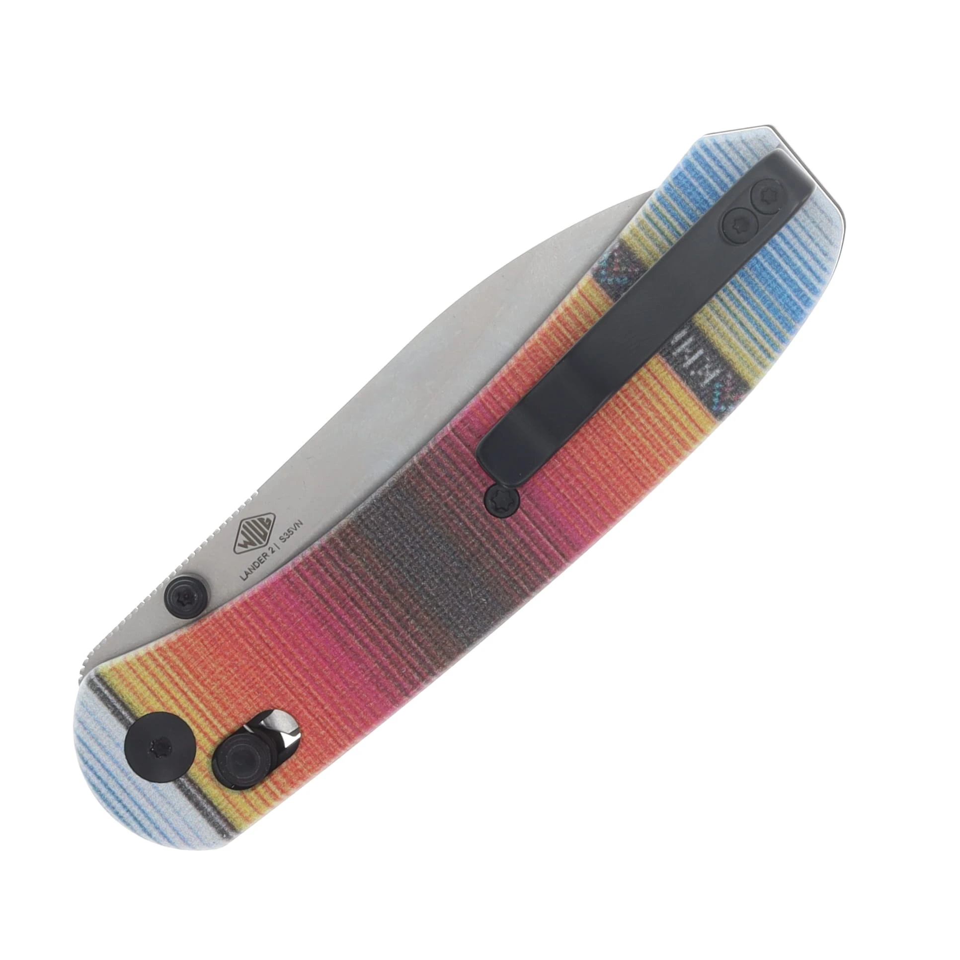 Knafs Lander 2 Pocket Folding Knife - Mexican Blanket G10 - Grey SW - Pre-built  KNAFS00489 View 6