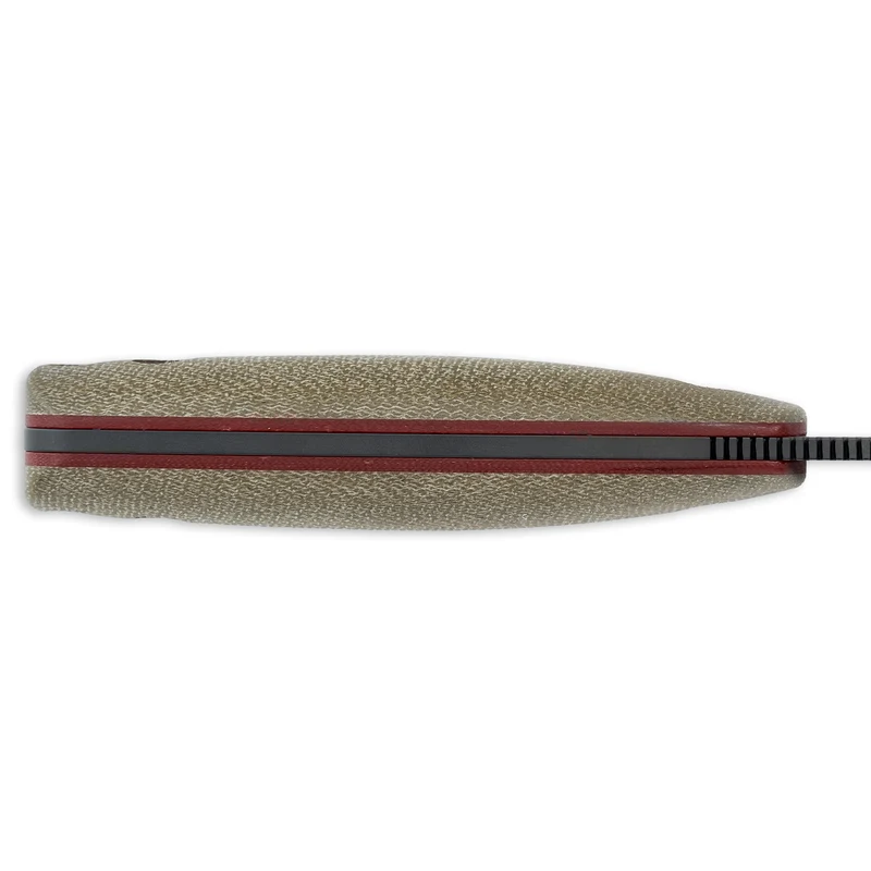 Knafs - Lulu - Fixed Blade - Black PVD Magnacut - Green Micarta Red G10 W/Sheath View 3