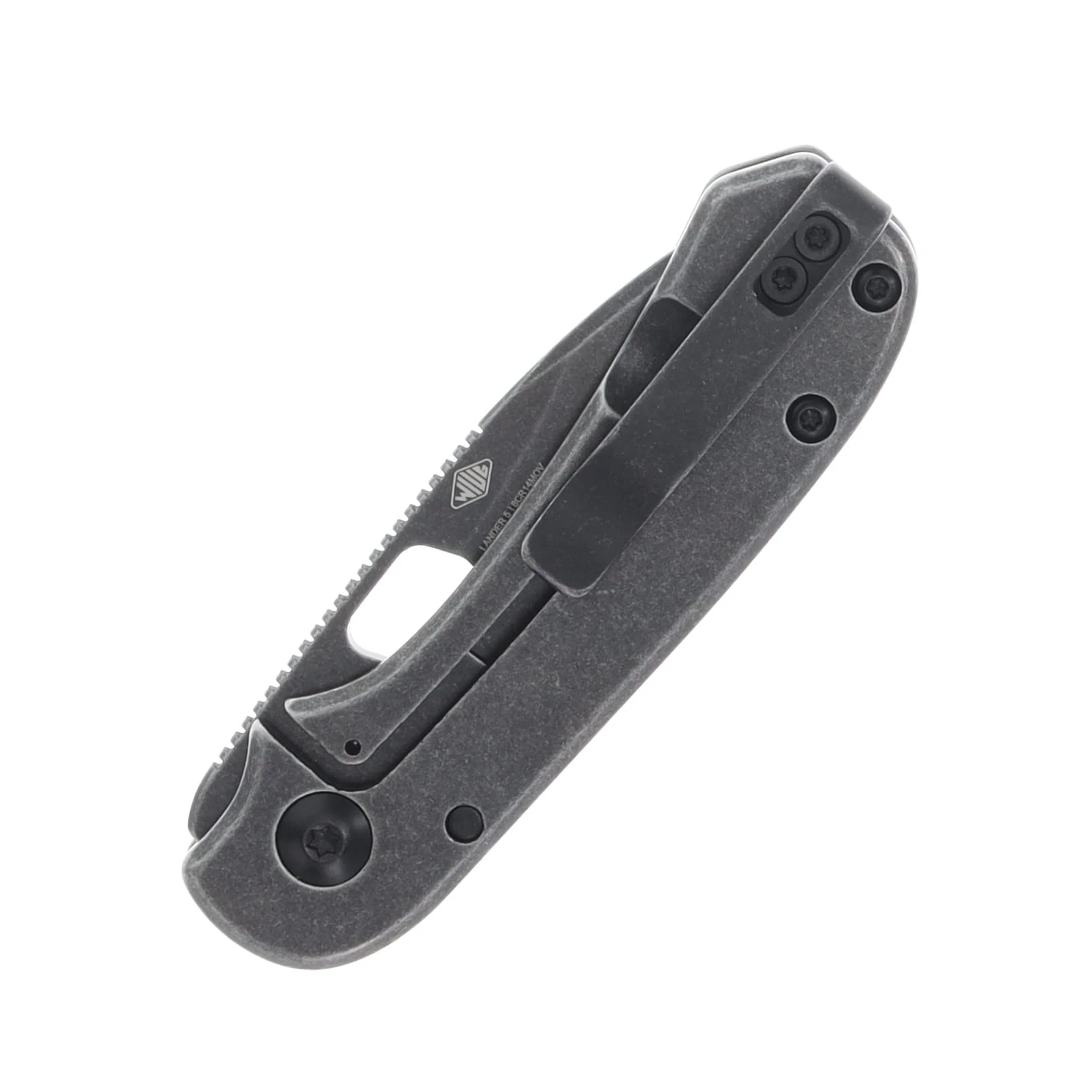 Knafs Lander 5 Pocket Folding Knife - Black Stonewash 8CR14MoV - Black 2Cr13 KNAFS00325 View 6