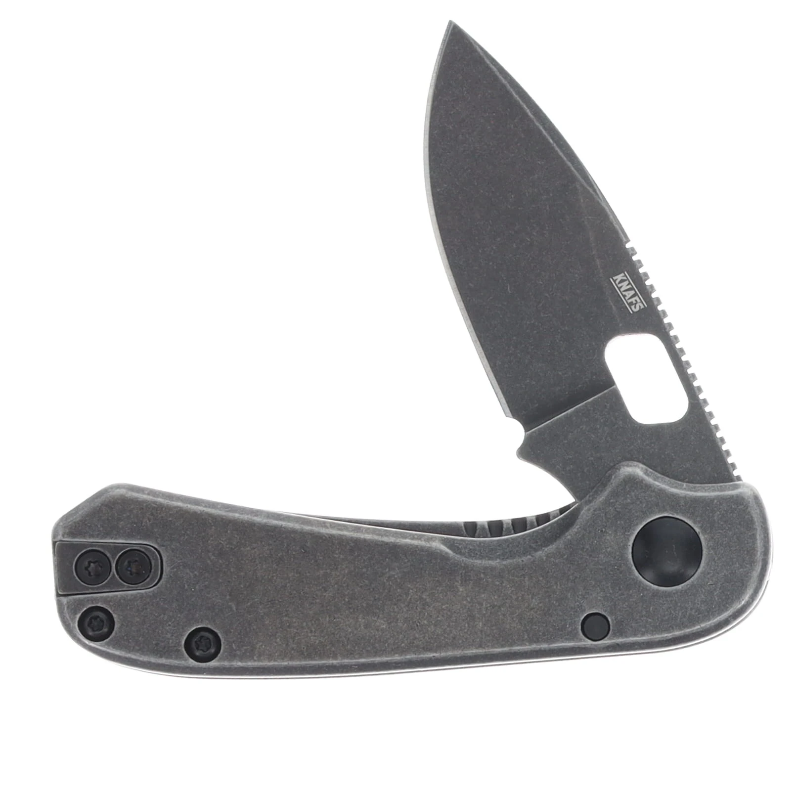 Knafs Lander 5 Pocket Folding Knife - Black Stonewash 8CR14MoV - Black 2Cr13 KNAFS00325 View 4