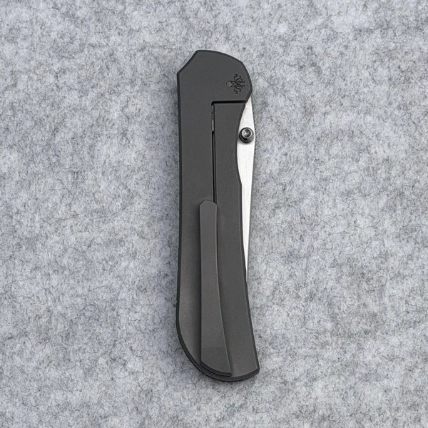 Piratech Saga Folder Bead Blast TI and Shred Carbon Fiber Handle Satin S90V Blade View 4