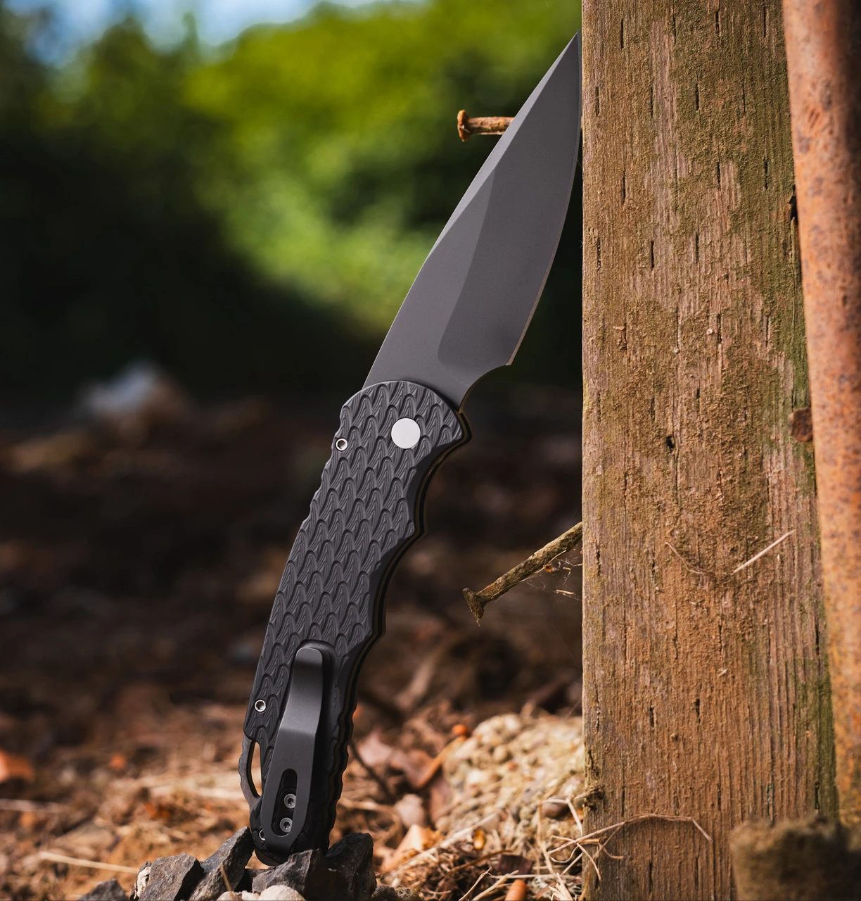Pro Tech OTS Auto Tactical Response 4 Black Feathered Textured - DLC Black MagnaMax AUPTT4106 F MM View 2