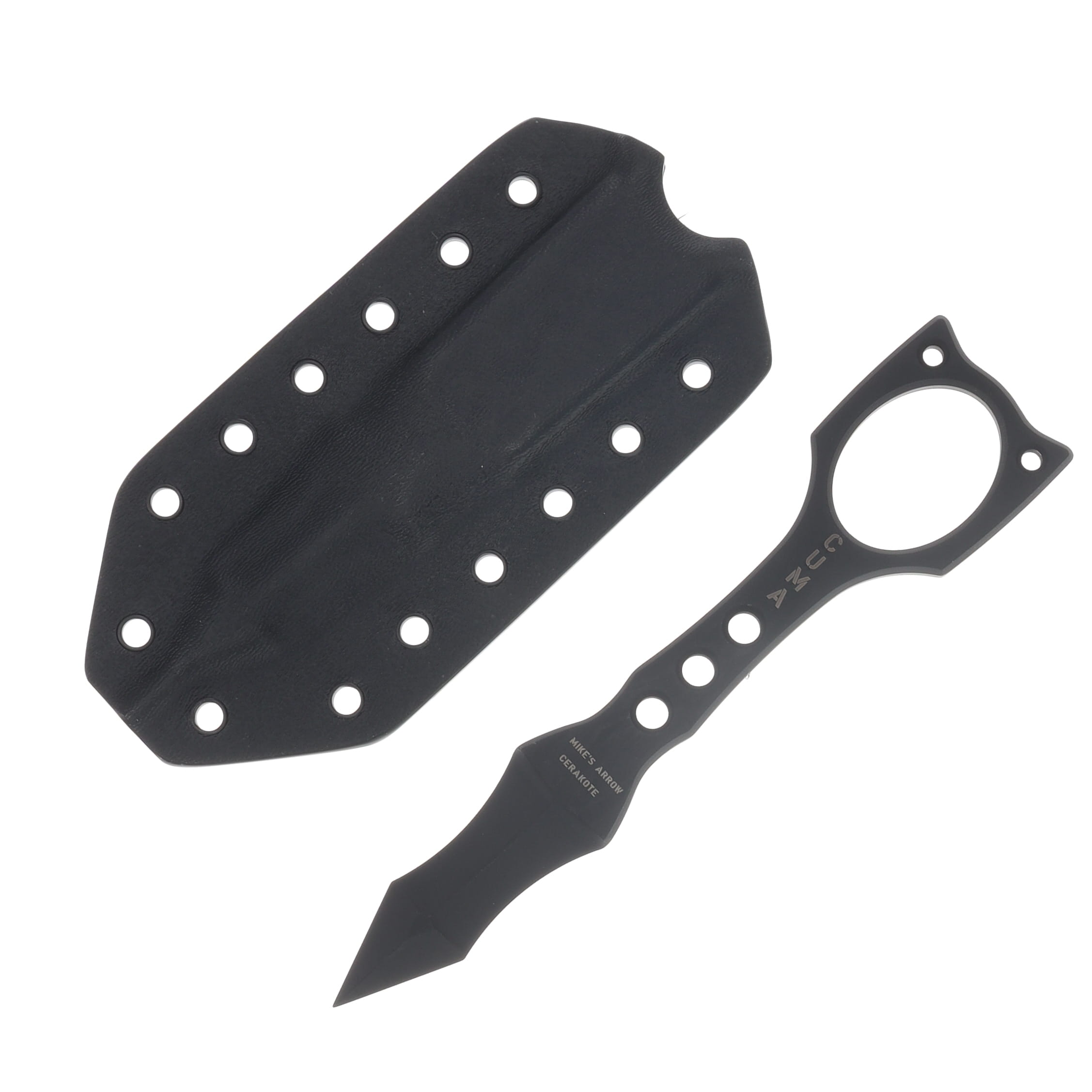 Work Tuff Gear Mike Arrow K329 Cerakote Black Black Kydex Sheath K329-CBB View 1