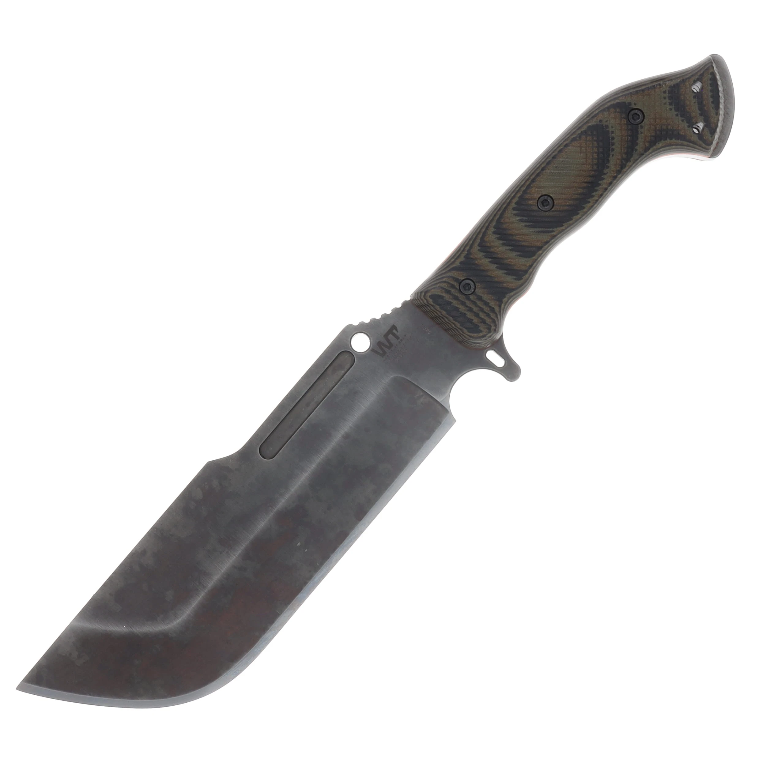 Work Tuff Gear Ares-C SK85 Devil APO Wilderness Camo Grip Black Kydex Sheath SK85-DAPOWCGB View 3