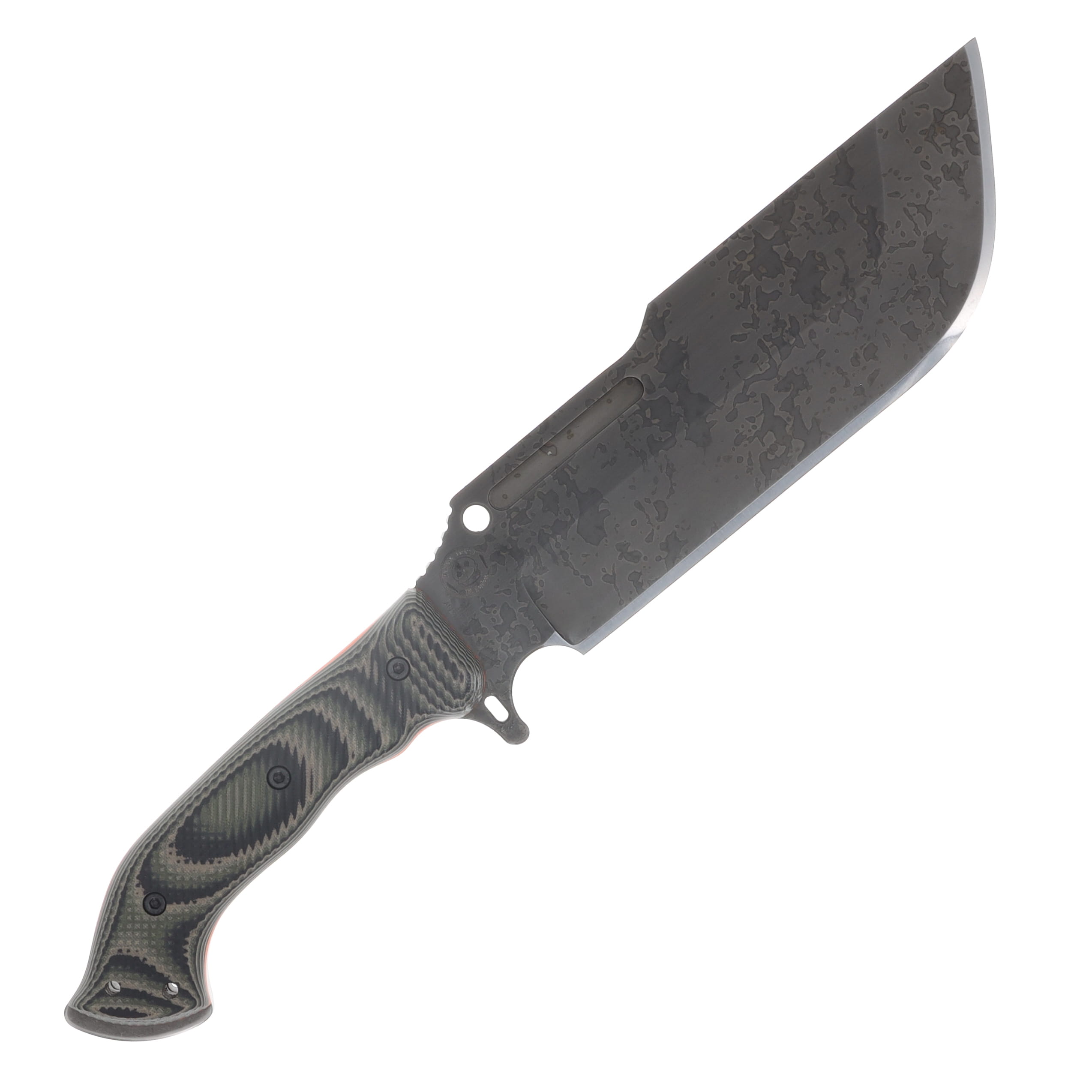 Work Tuff Gear Ares-C SK85 Hand Rub APO Jungle Camo Textured G-10 Grip Black Kydex Sheath SK85-HRAPOJCTG10GB View 4