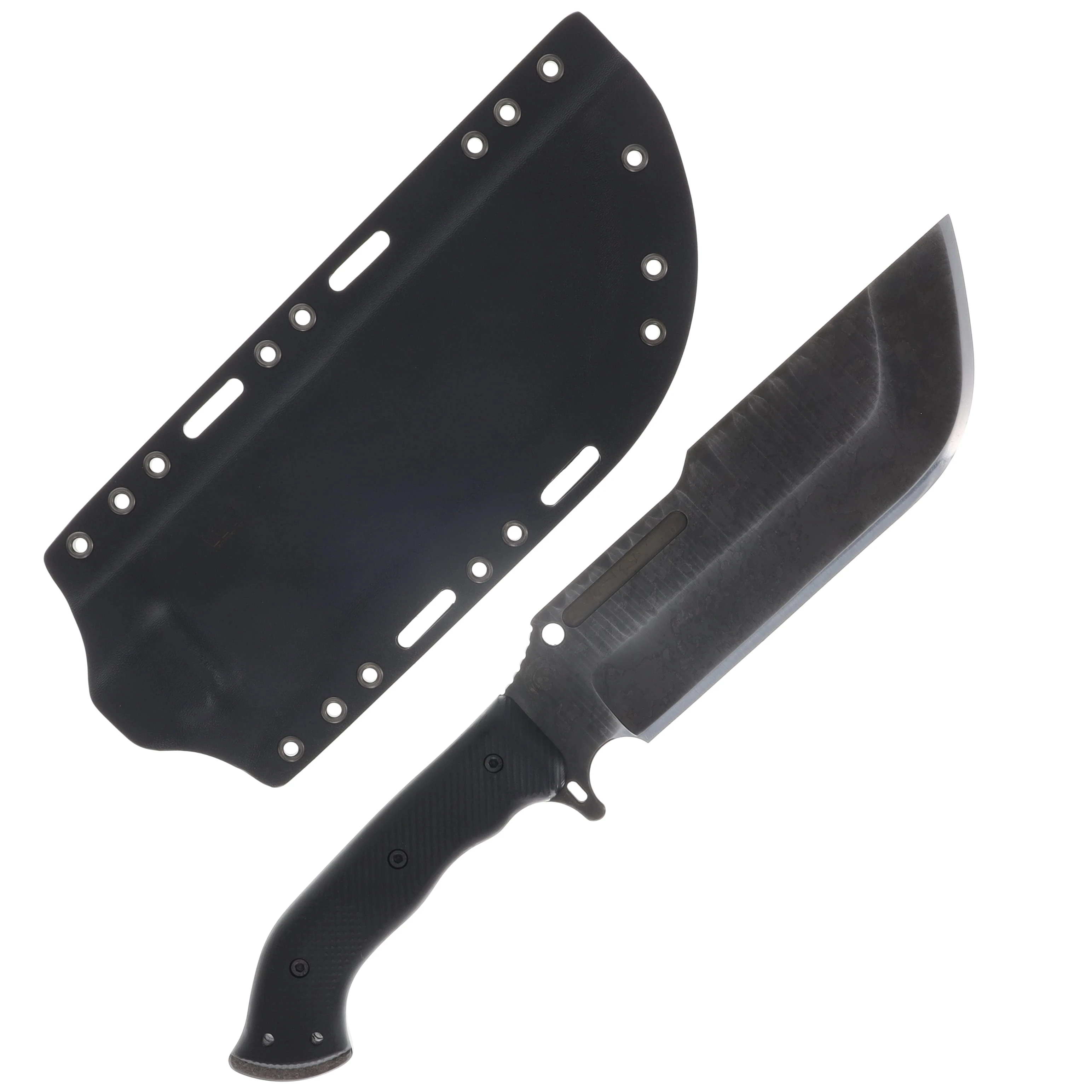 Work Tuff Gear Ares-C SK85 Hand Rub APO Rugged Black Textured G-10 Grip Black Kydex Sheath SK85-HRAPORBTG10GB View 2