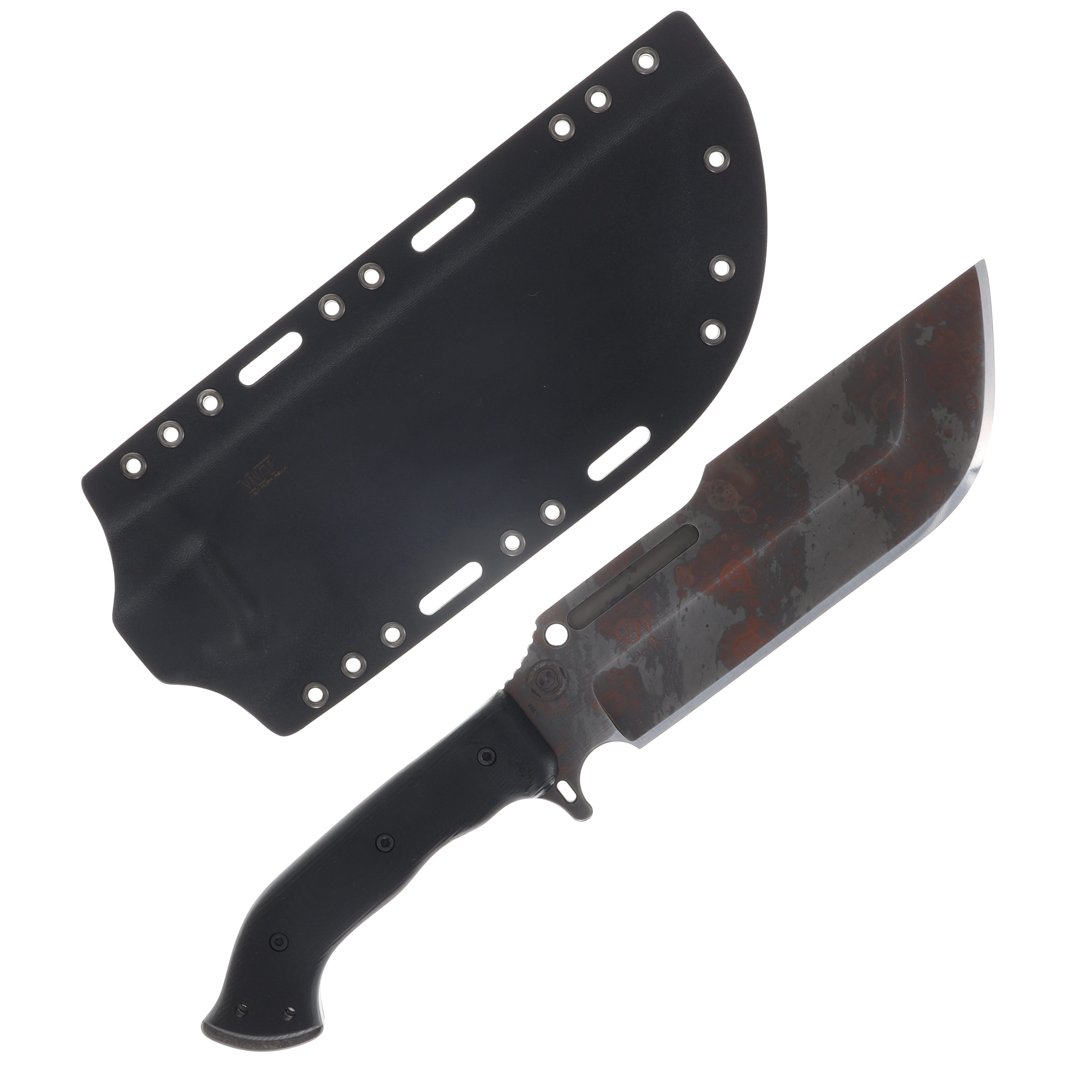 Work Tuff Gear Ares-C SK85 Copper Washed Black Smooth G-10 Grip Black Kydex Sheath SK85-CWBSG10GB View 2