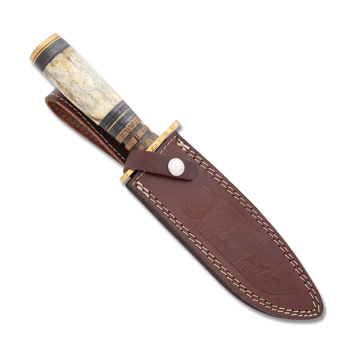 Frost Cutlery Chipaway Carved Wood and Bone Hunter FRCW3463BRB View 2