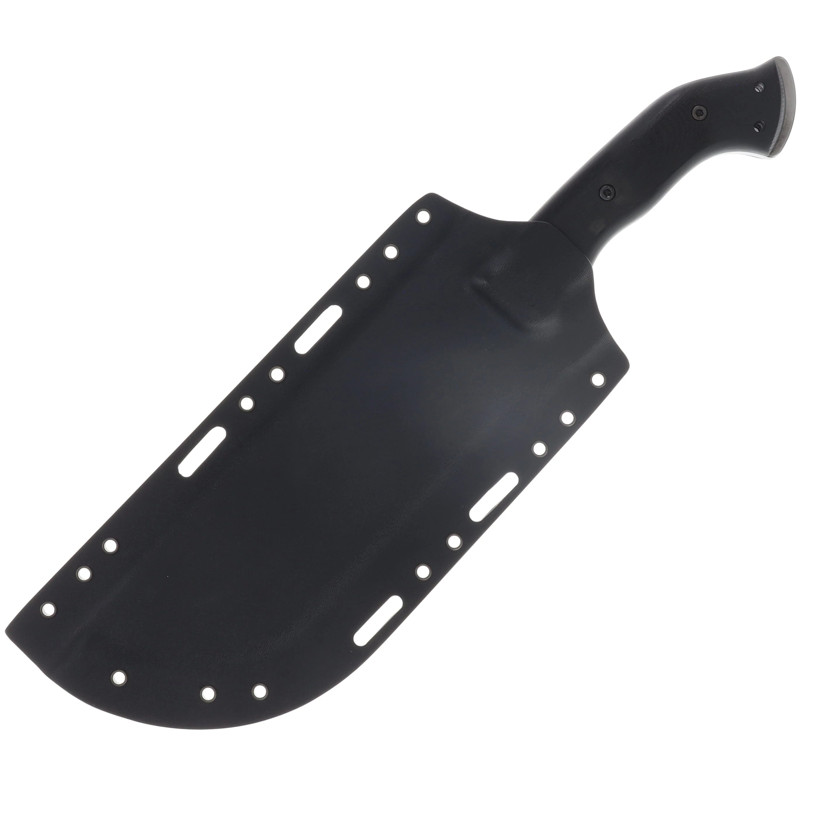 Work Tuff Gear Ares-NC SK85 Hand Rub APO Black Smooth Textured G-10 Grip Black Kydex Sheath SK85-HRAPOBSTG10GB View 6