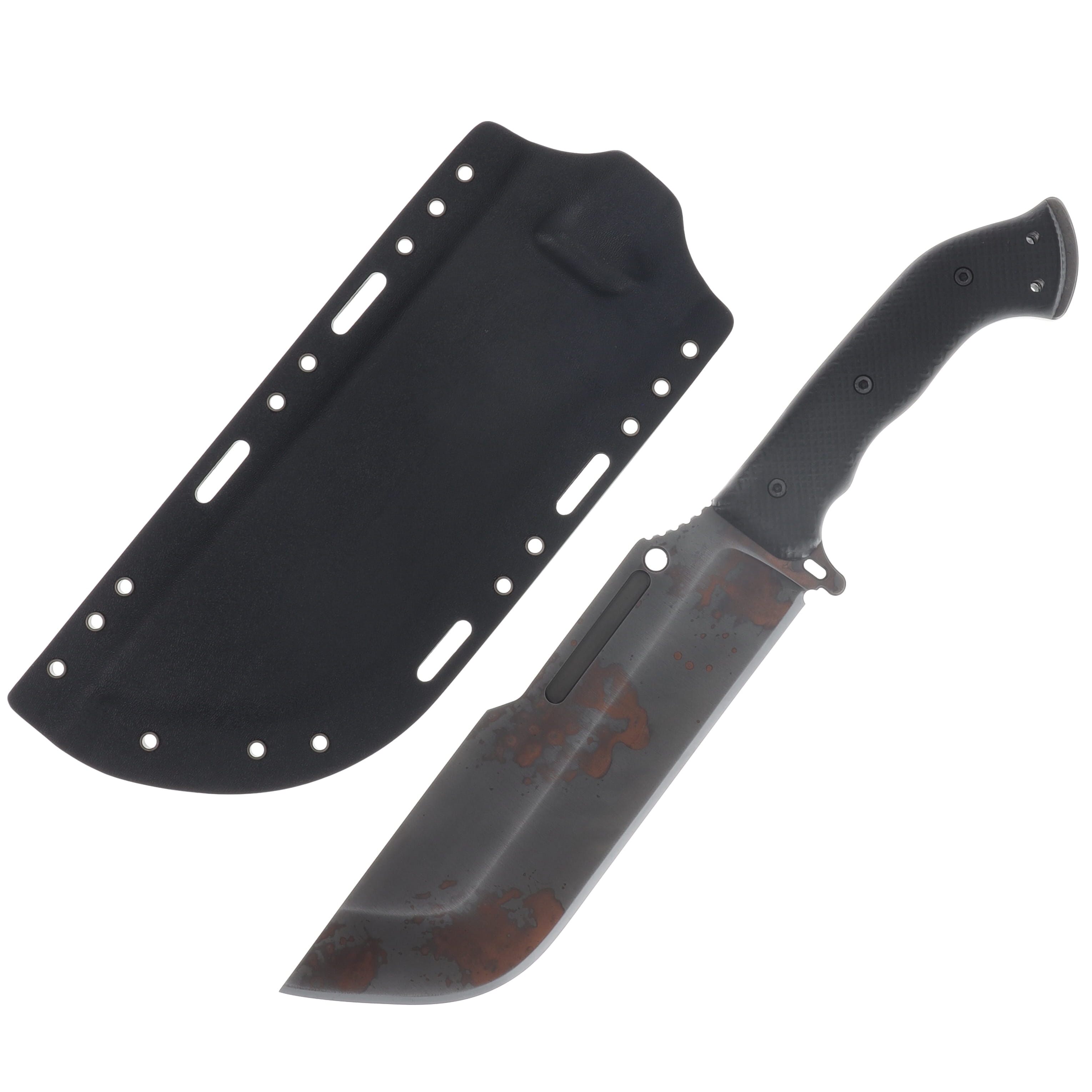 Work Tuff Gear Ares-NC SK85 Copper Washed Black Textured G-10 Grip Black Kydex Sheath SK85-CWBTG10GB View 1