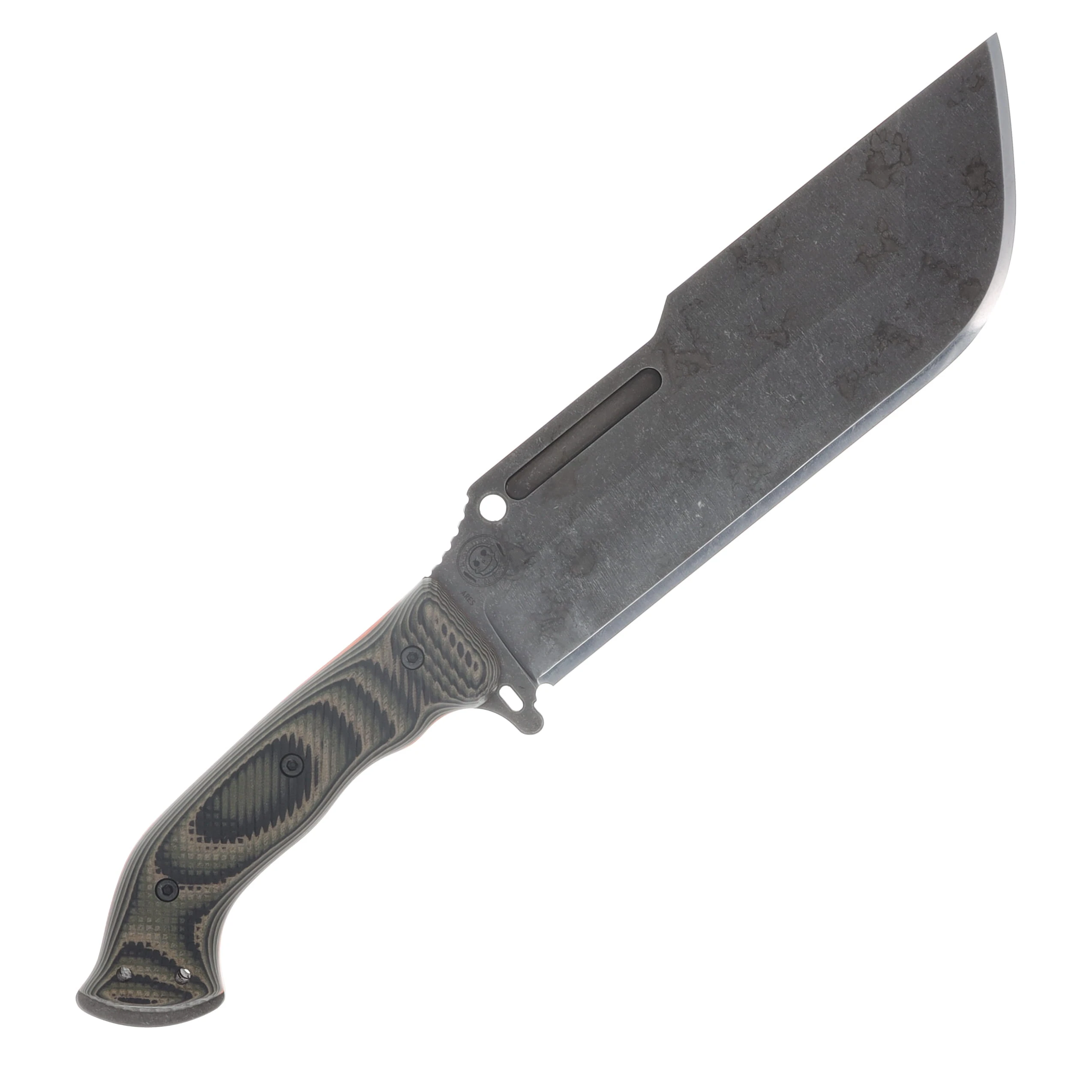 Work Tuff Gear Ares-NC SK85 Hand Rub APO Jungle Camo Textured Grip Black Kydex Sheath SK85-HRAPOJCTGB View 4