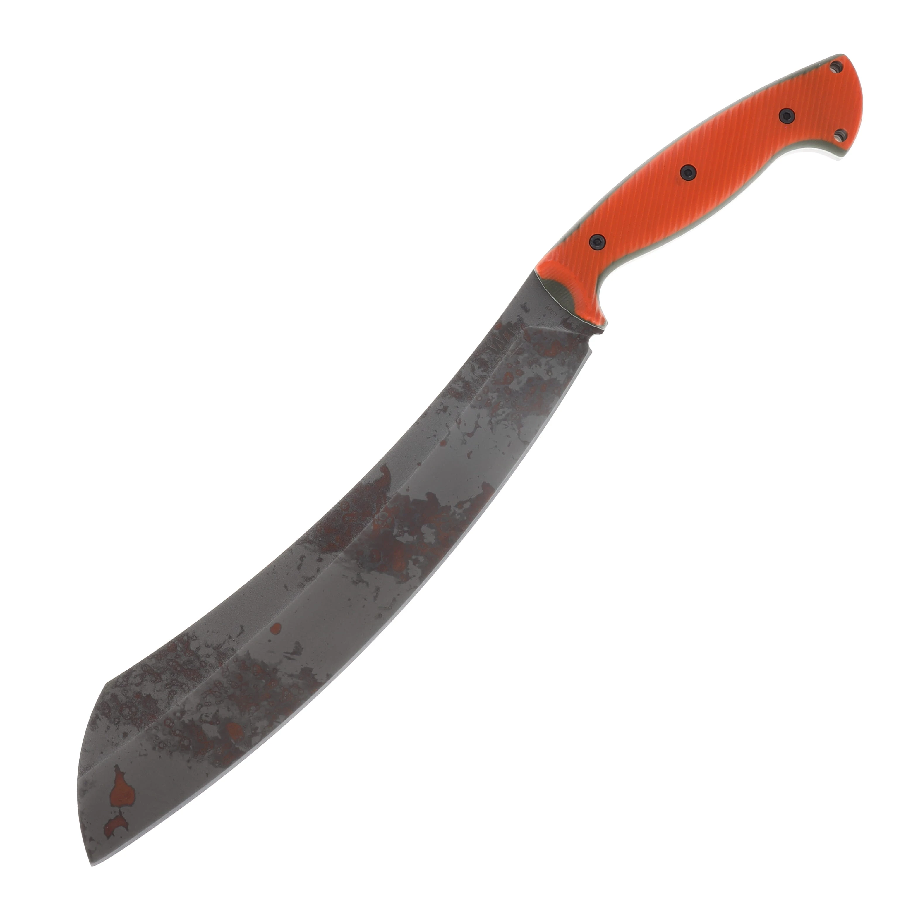 Work Tuff Gear Boreno K329 Copper Washed Hunter Orange Textured G-10 Grip (ODG With White Liner) Black Kydex Sheath K3292-CWHOTG10GB View 3