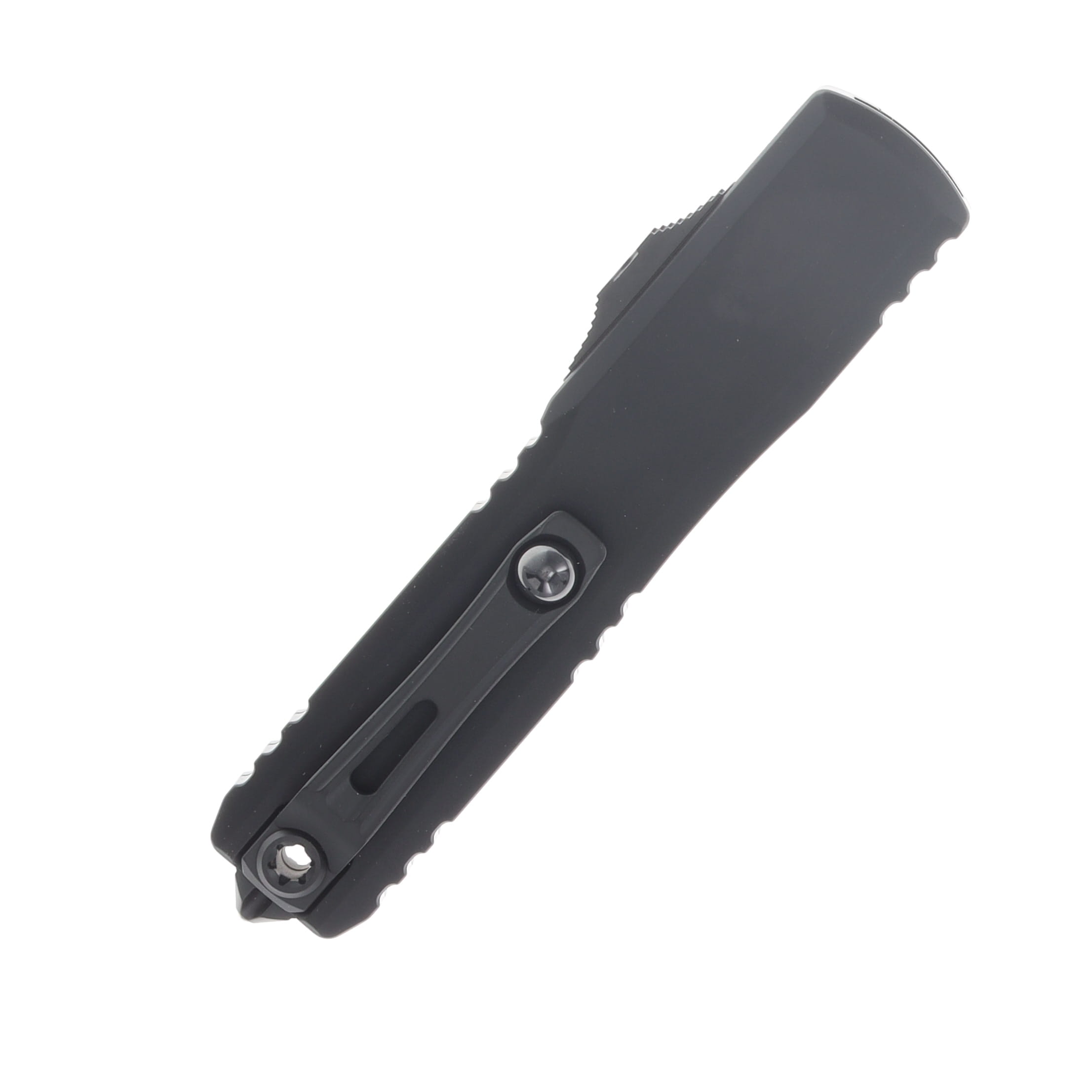 Microtech Ultratech GEN III ZBP OTF Auto D/E Black Full Serrate Tactical AUMT11223T View 4