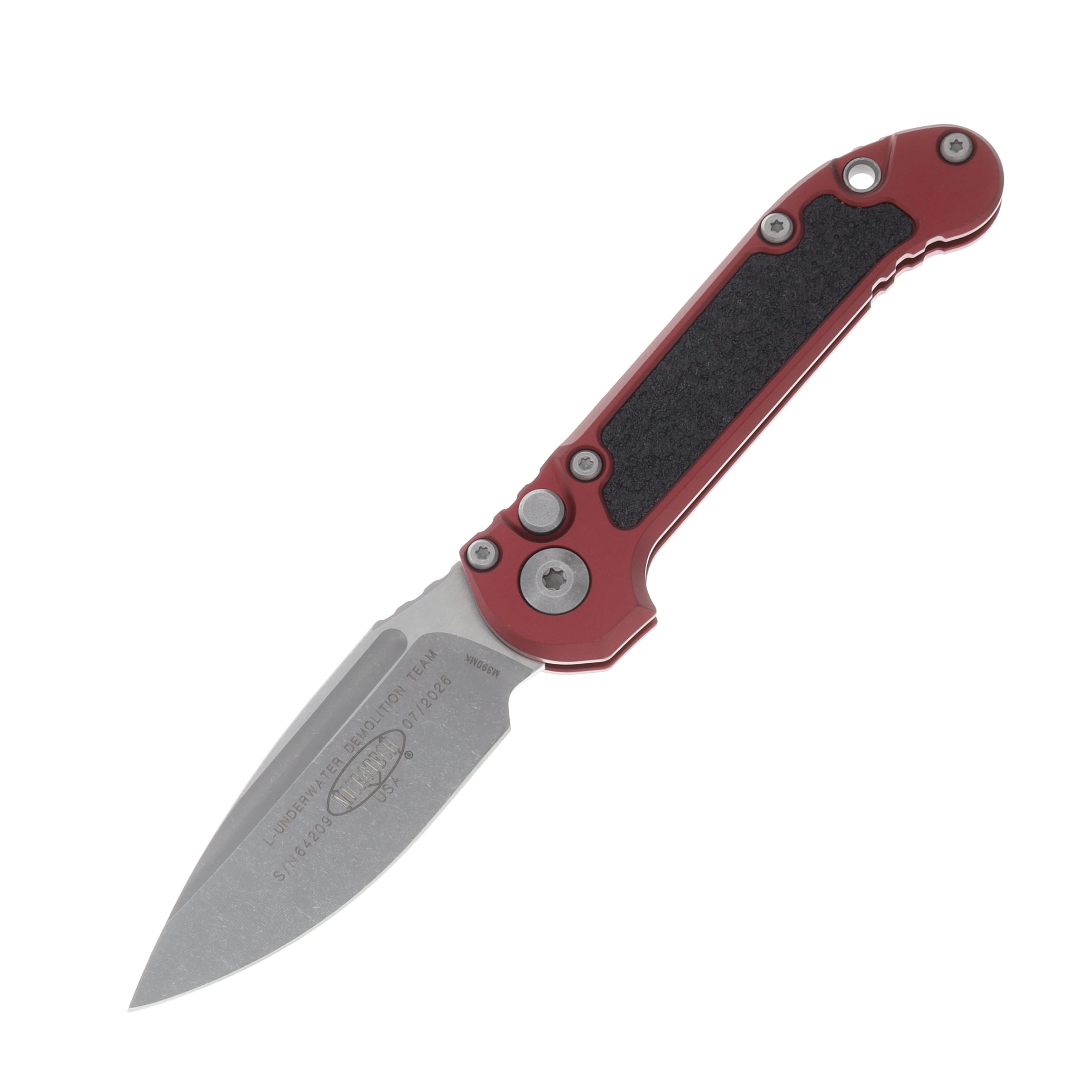 Microtech LUDT GEN III OTS Auto S/E Apocalyptic Standard Merlot AUMT113510APMR View 1