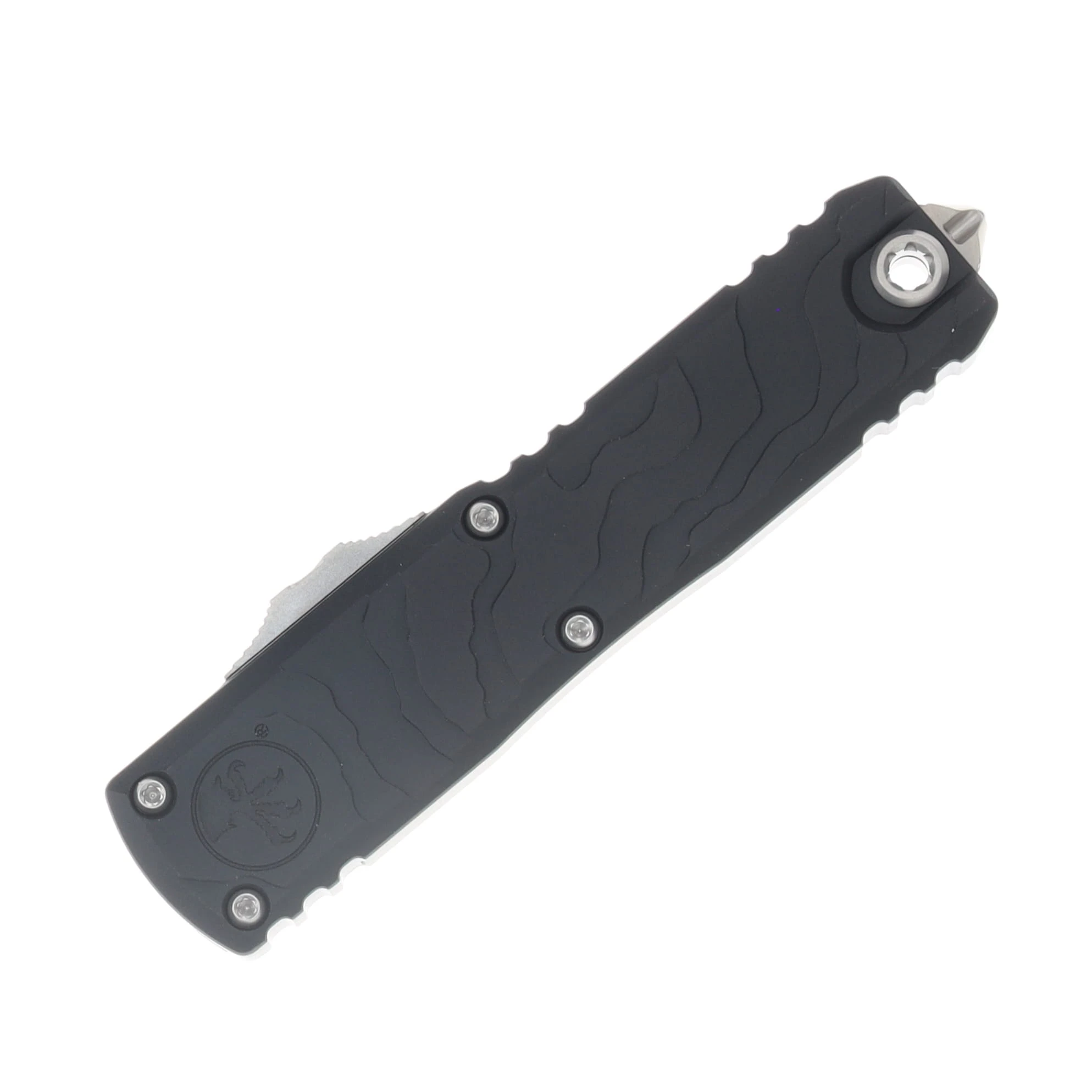 Microtech UTX-85 GEN IV Interceptor Signature Series OTF Auto Topographic Deep Engraved APO Standard AUMT12354TP10APS View 3