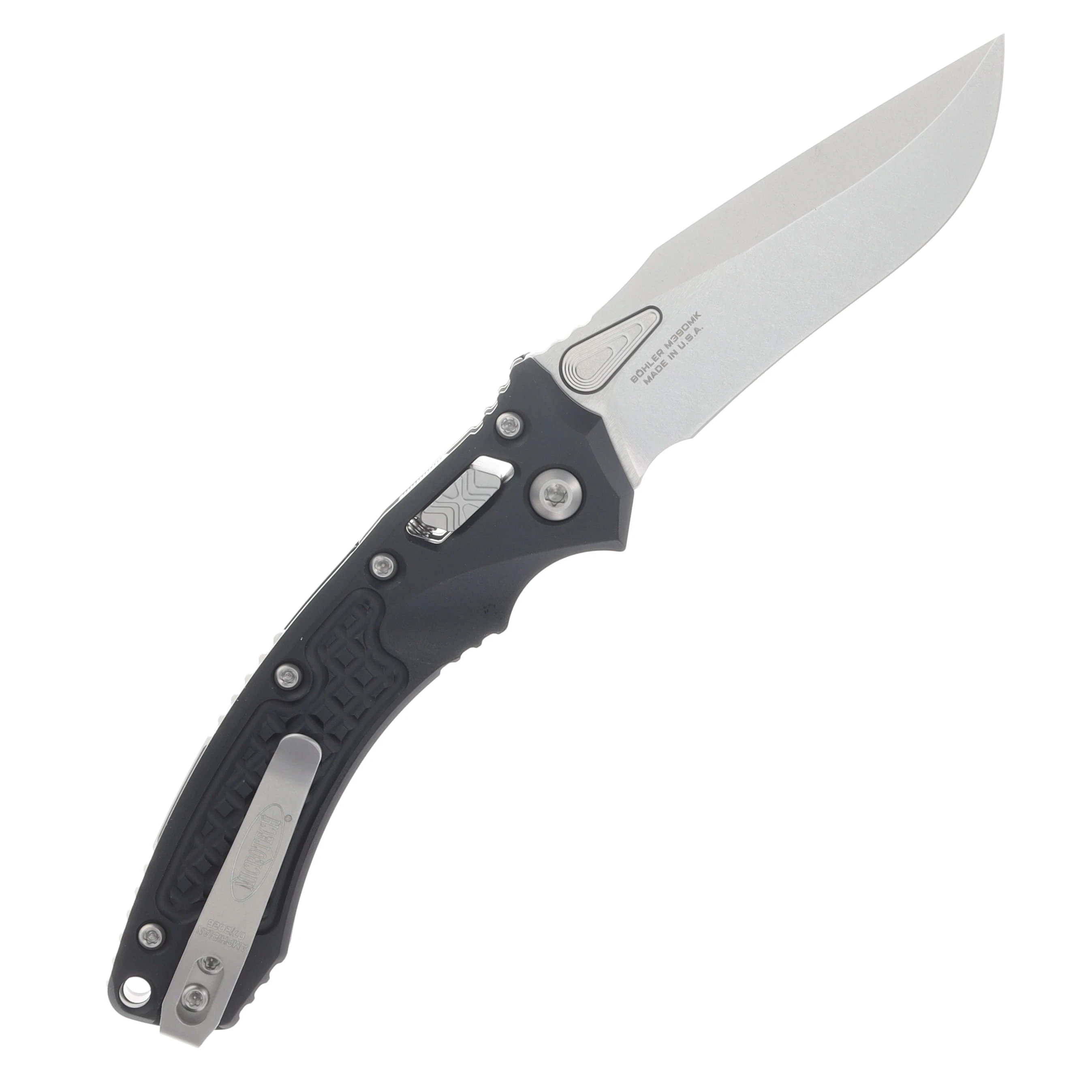 Microtech Amphibian Mini RAM-LOK Folding Knife Stonewash Frag Black MT137MRL10FR View 2